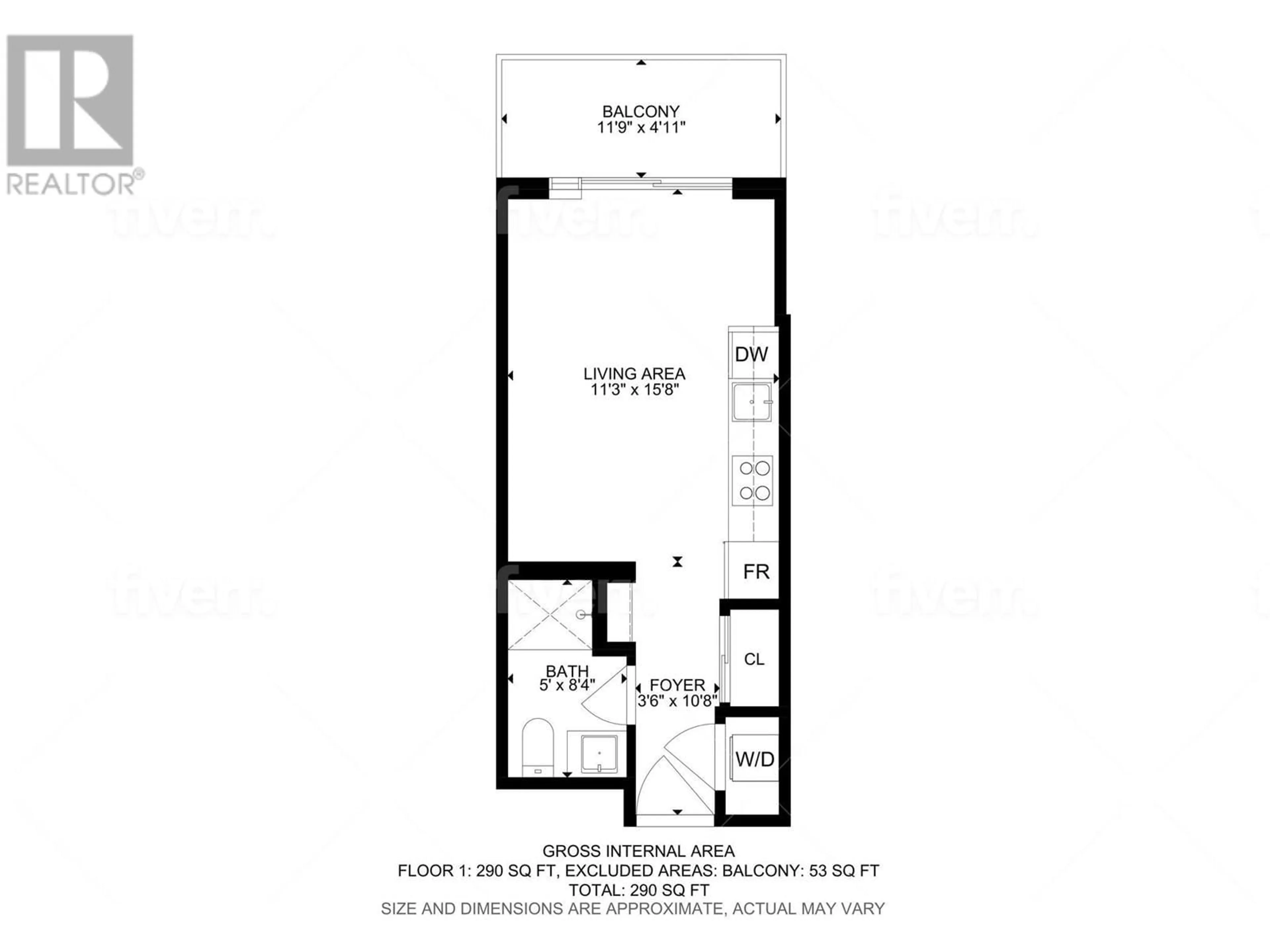 Floor plan for 1488 Bertram Street Unit# 1207, Kelowna British Columbia V1Y0M6