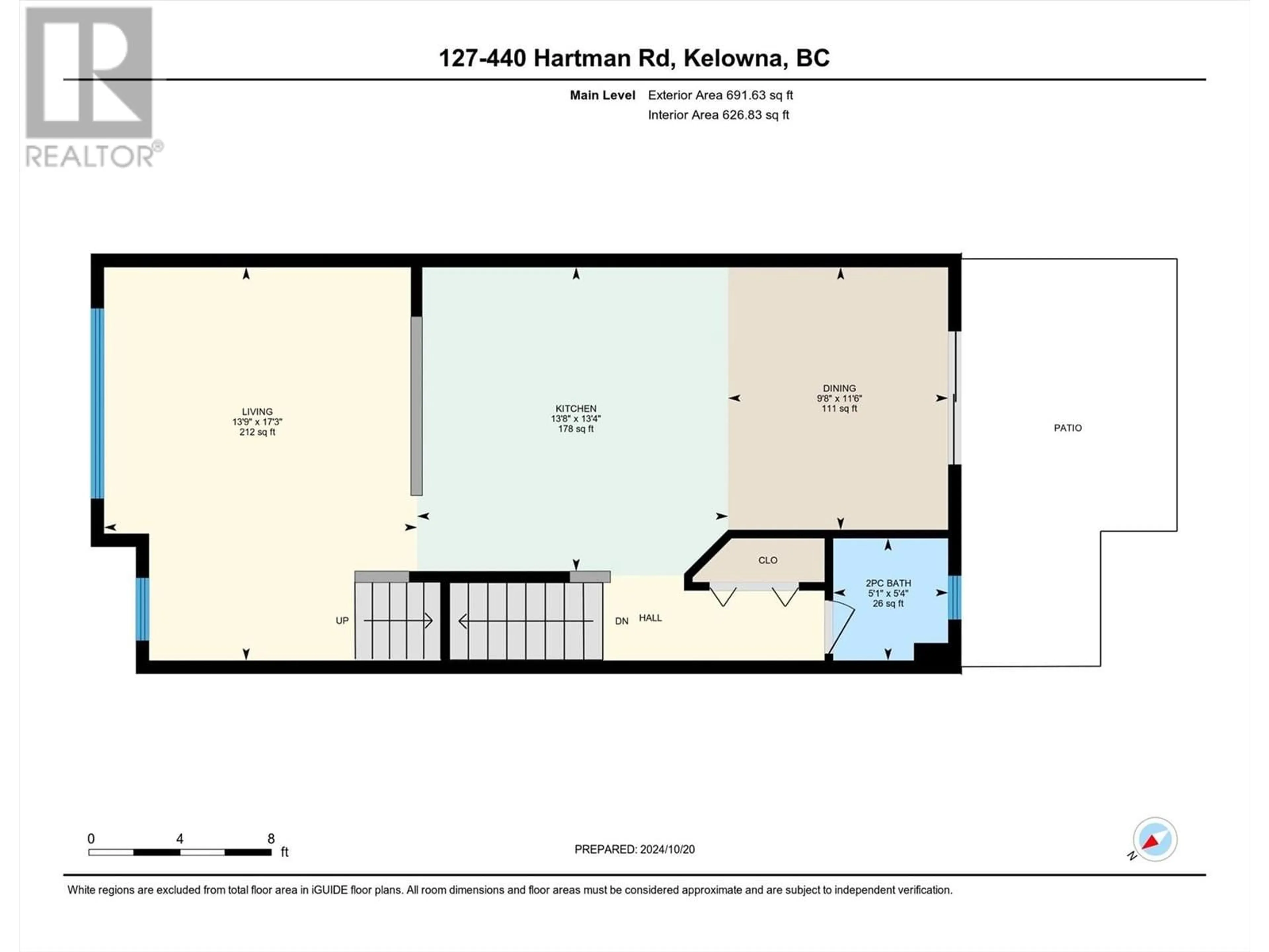 Floor plan for 440 Hartman Road Unit# 127, Kelowna British Columbia V1X2N1