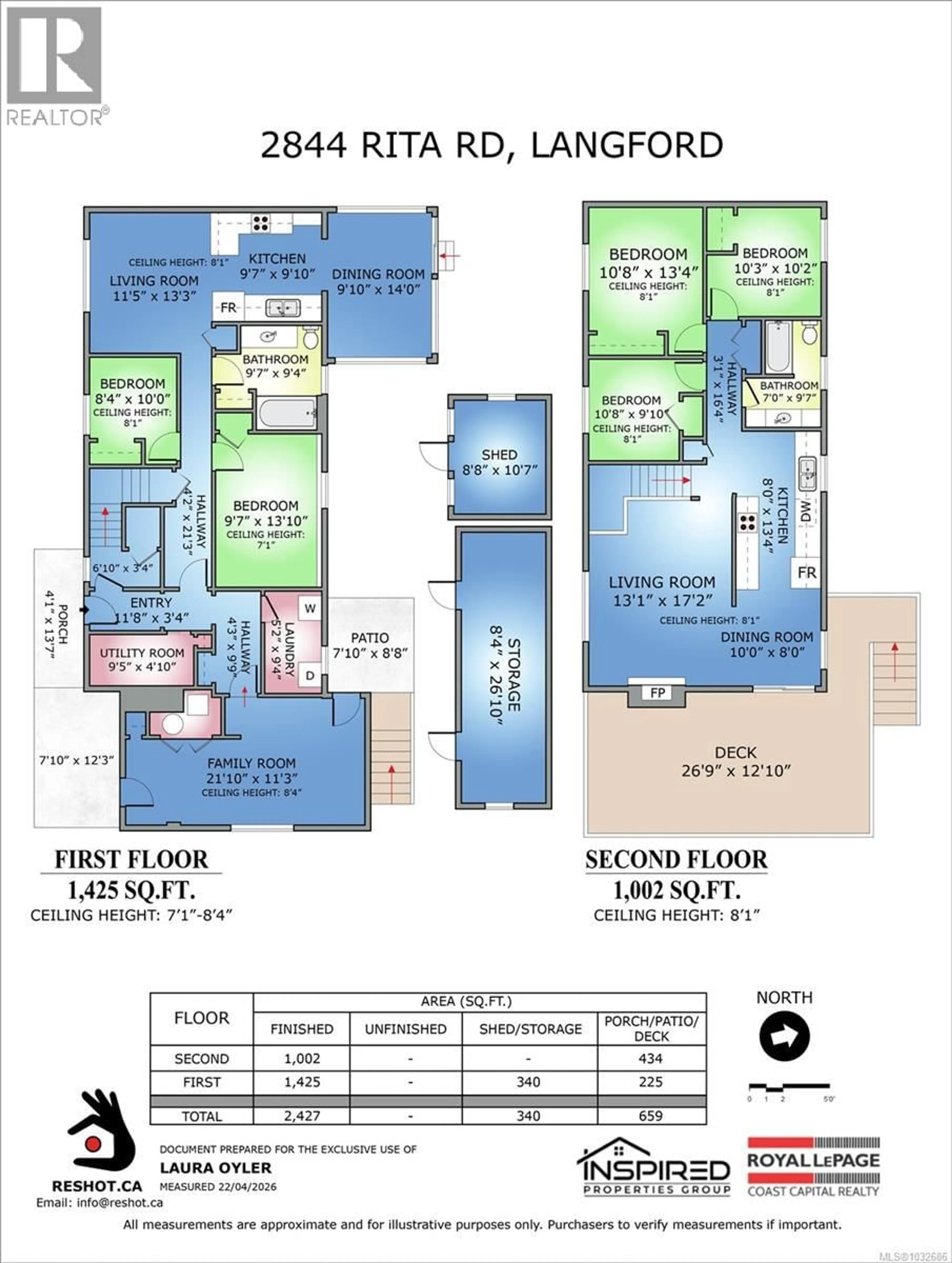 Floor plan for 2844 RITA ROAD, Langford British Columbia V9B4A1