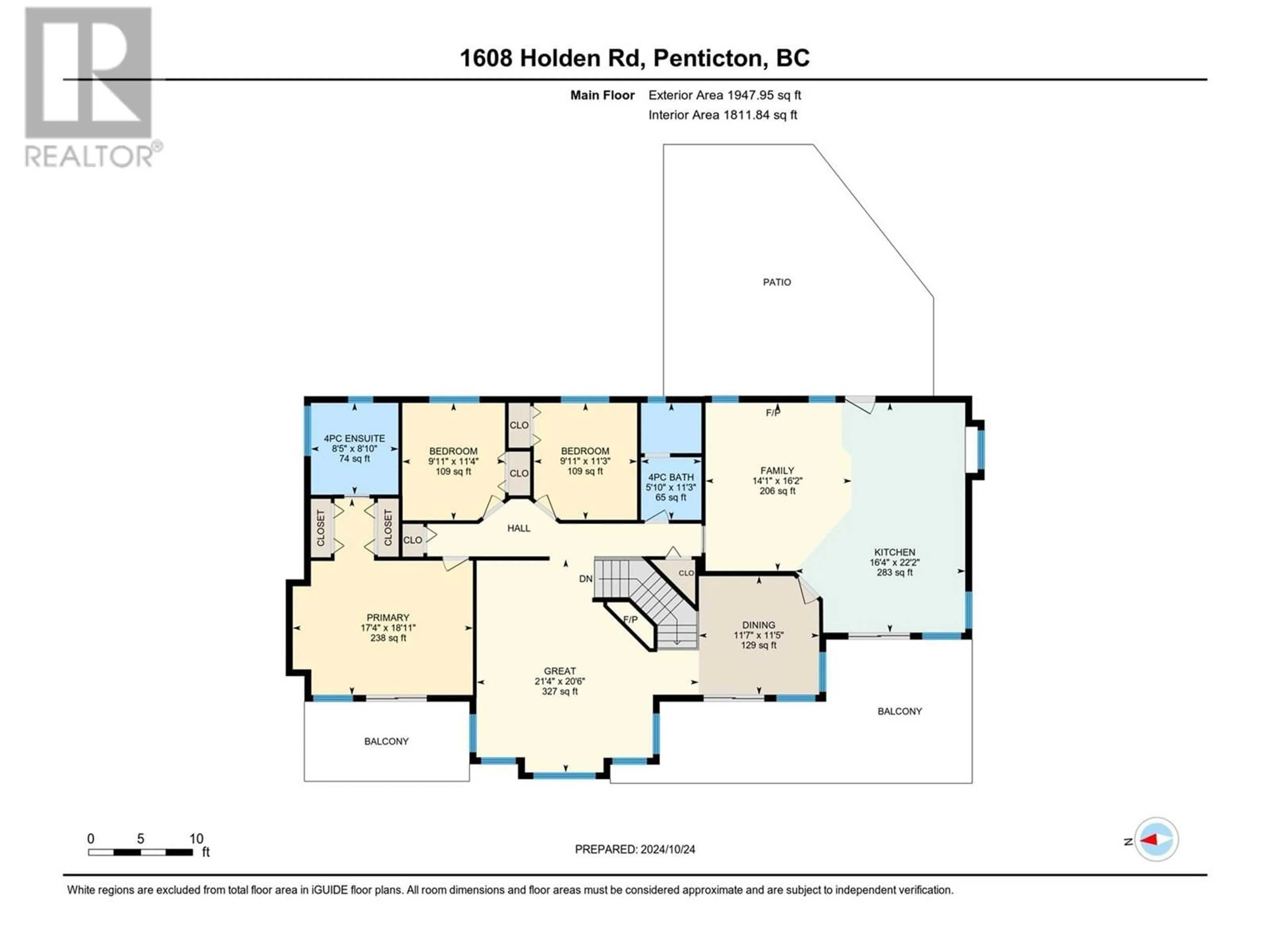 Floor plan for 1608 Holden Road, Penticton British Columbia V2A8M9