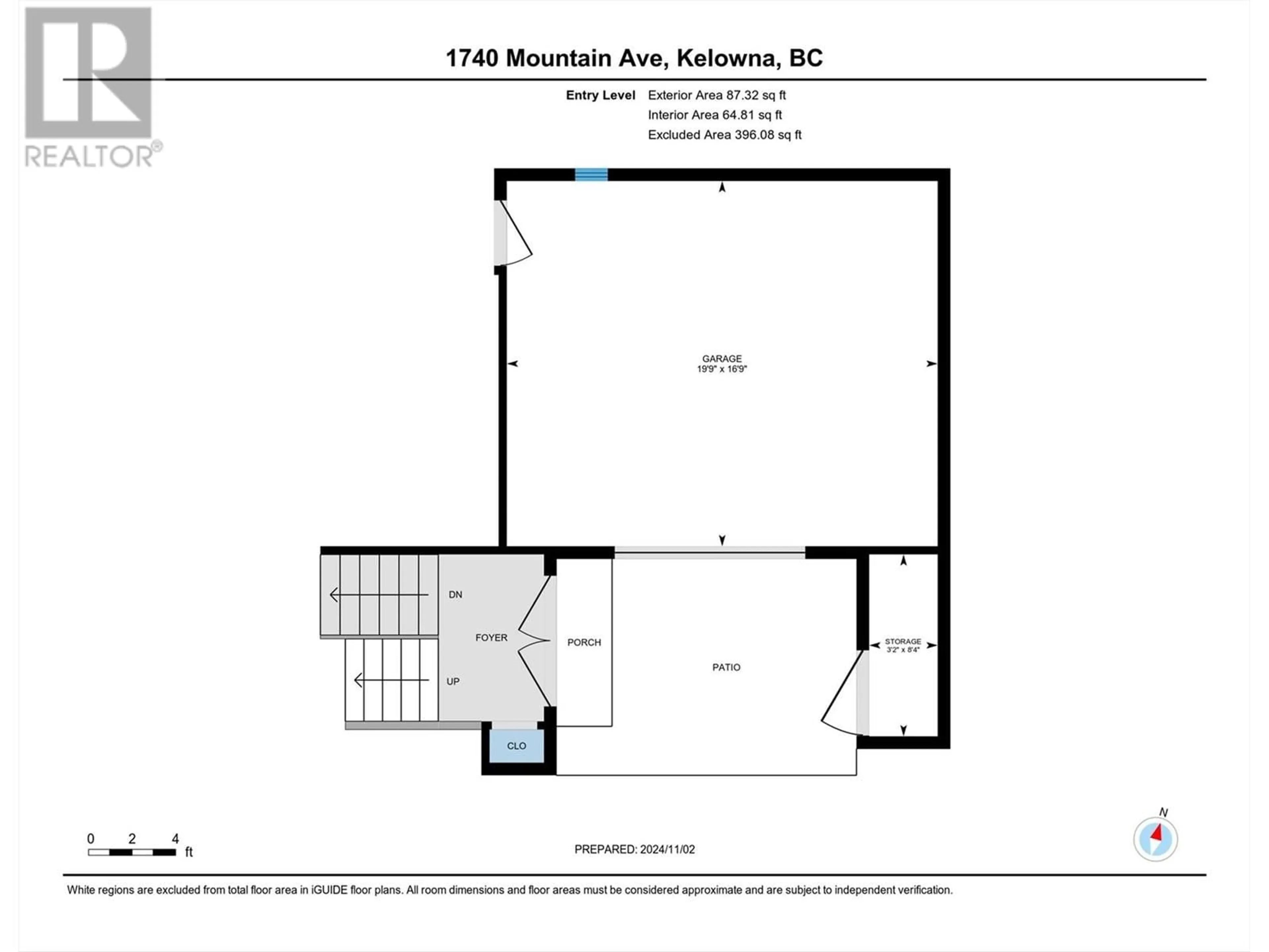 Floor plan for 1740 Mountain Avenue, Kelowna British Columbia V1Y7H9