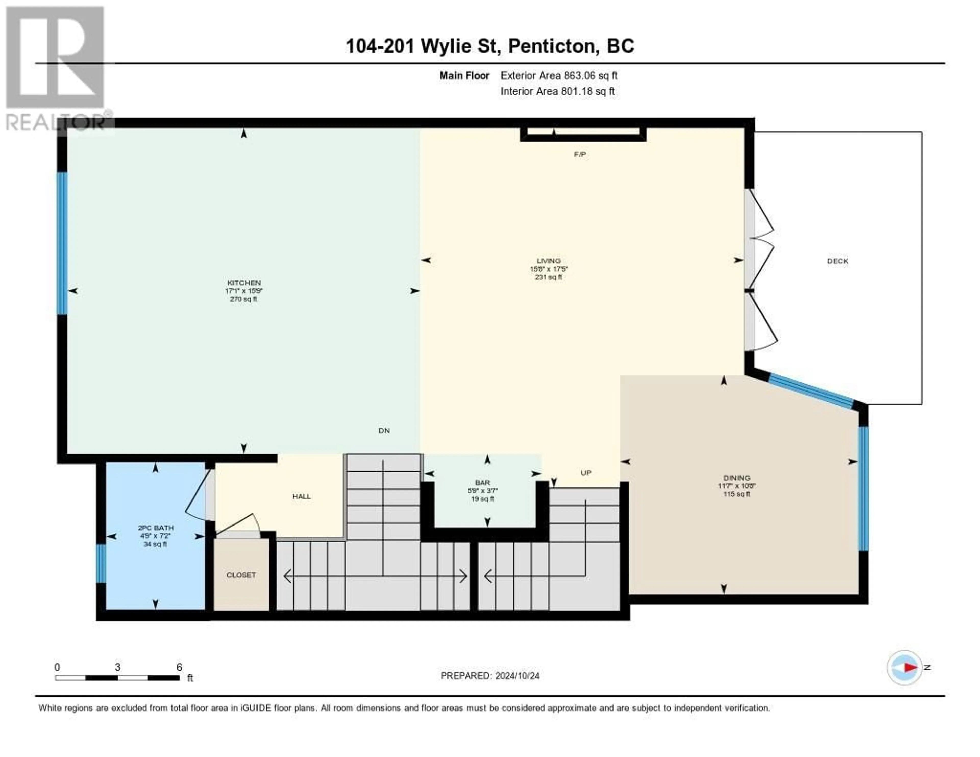 Floor plan for 201 WYLIE Street Unit# 104, Penticton British Columbia V2A0H3