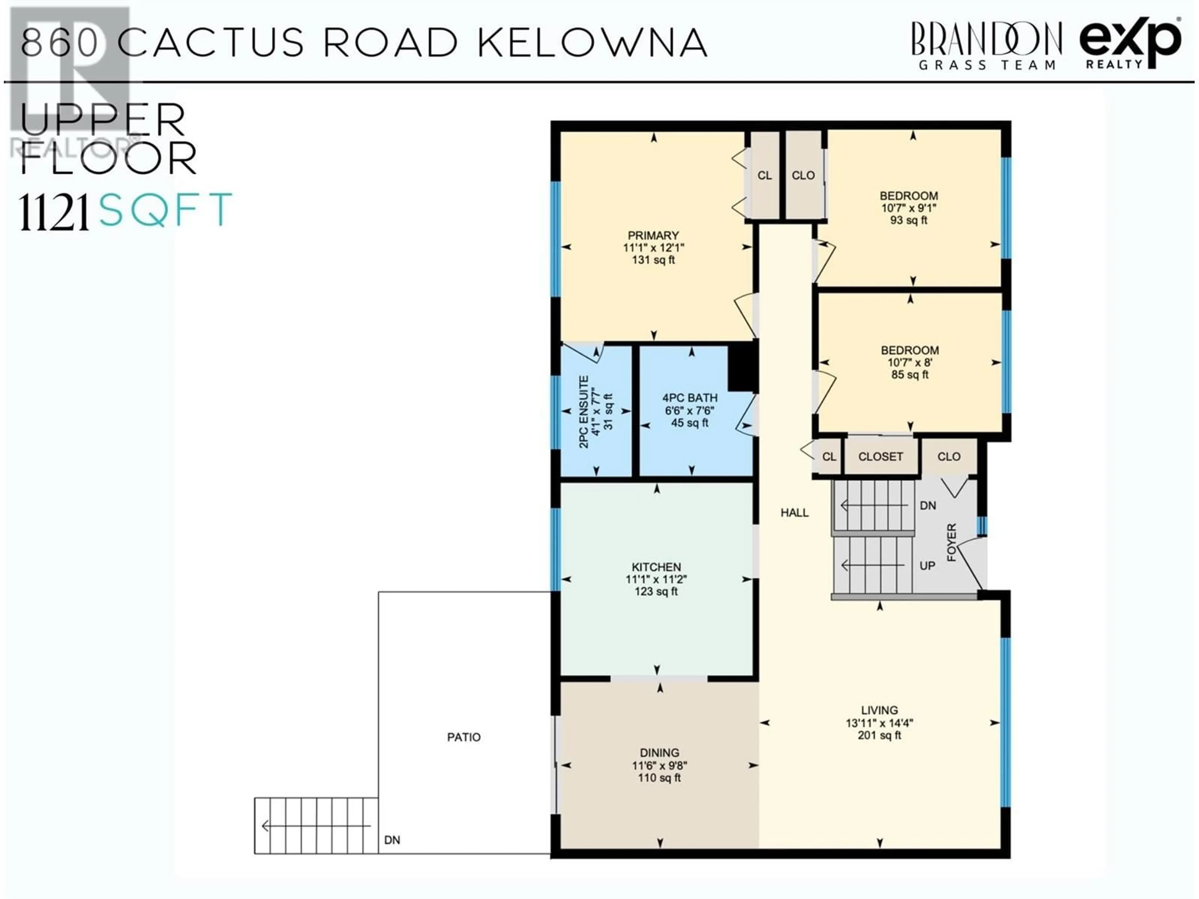 Floor plan for 860 Cactus Road, Kelowna British Columbia V1X3N7