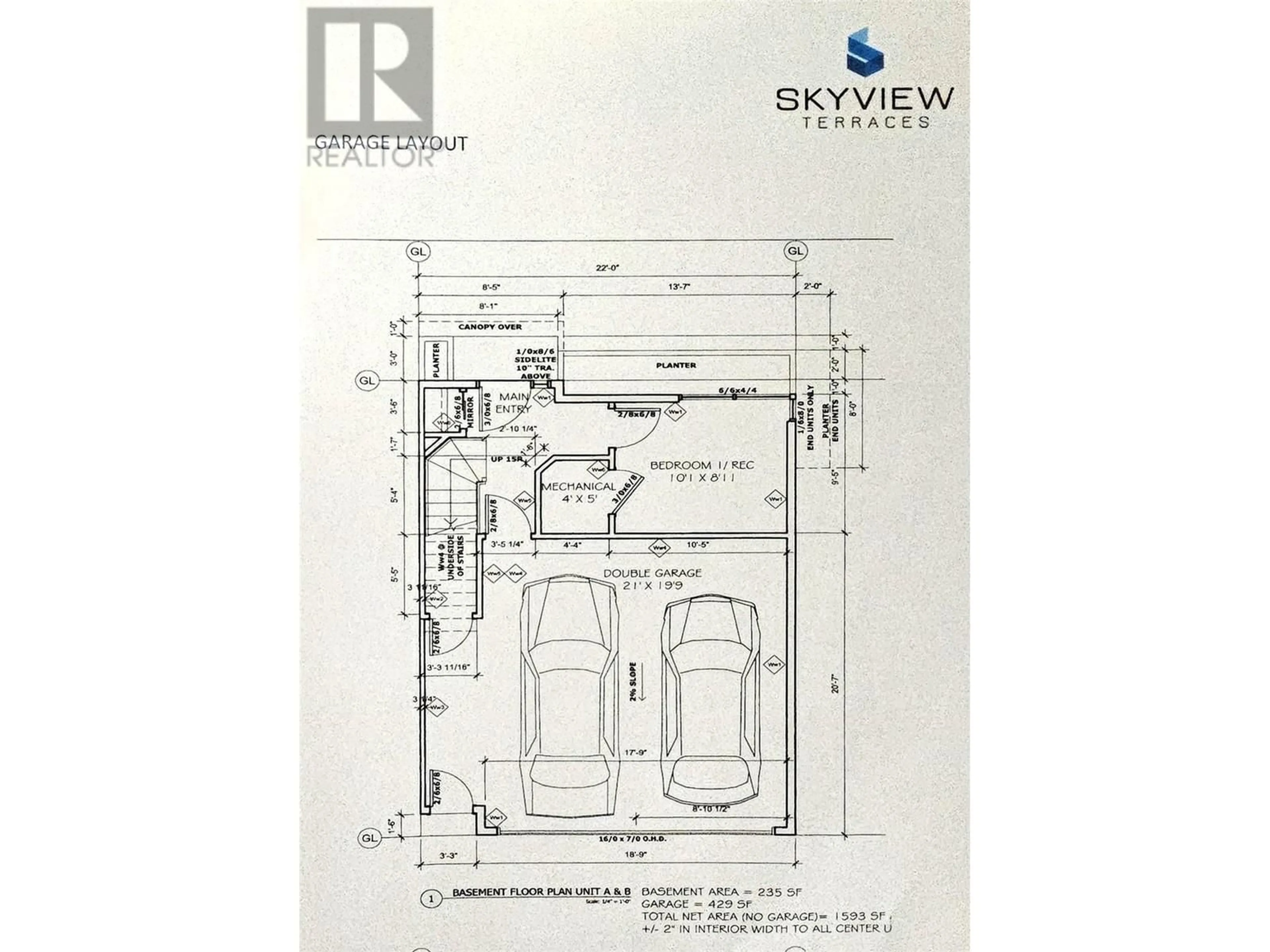 Floor plan for 1515 Highland Drive N Unit# 4, Kelowna British Columbia V1Y0C9