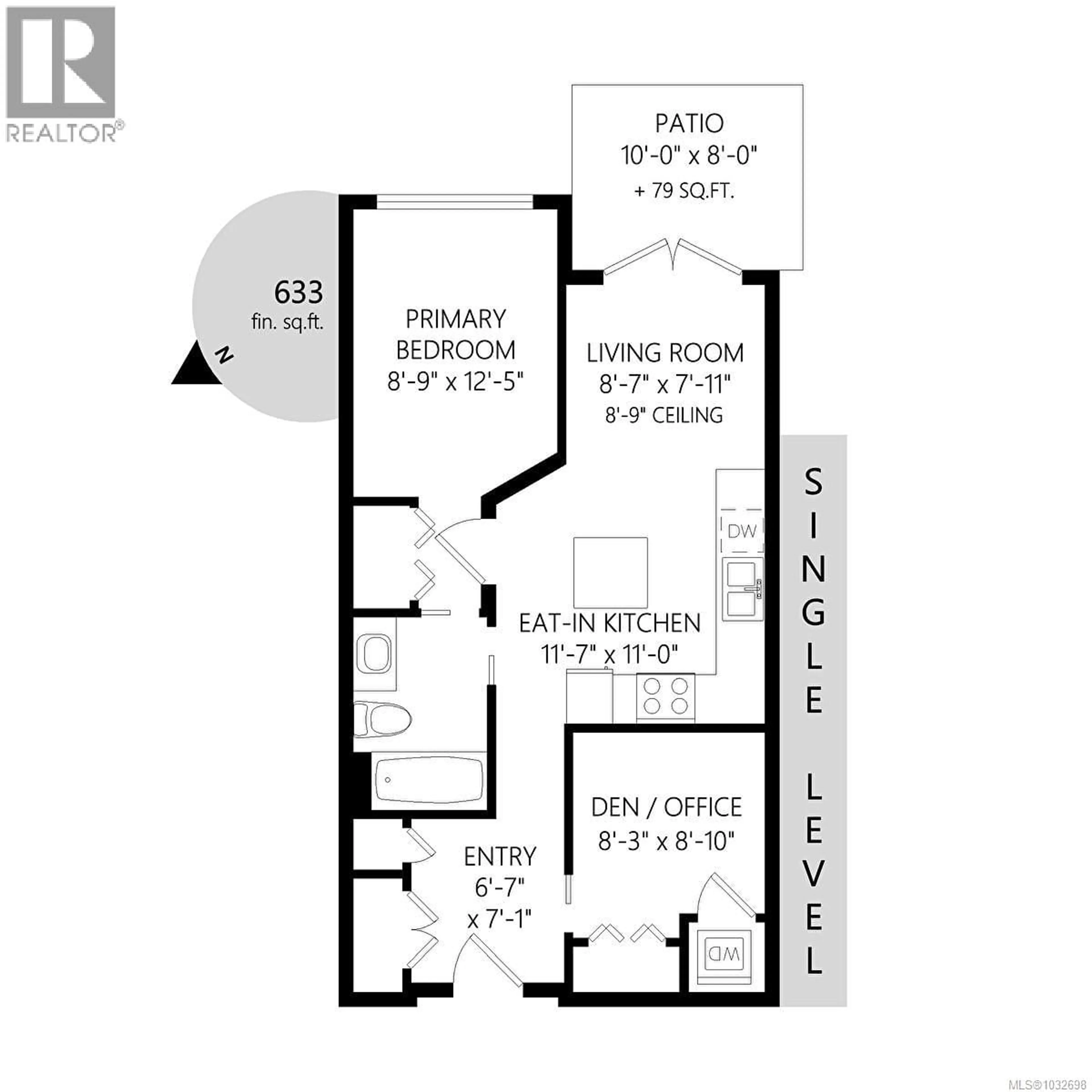 Floor plan for 105 - 745 TRAVINO LANE, Saanich British Columbia V8Z0E5