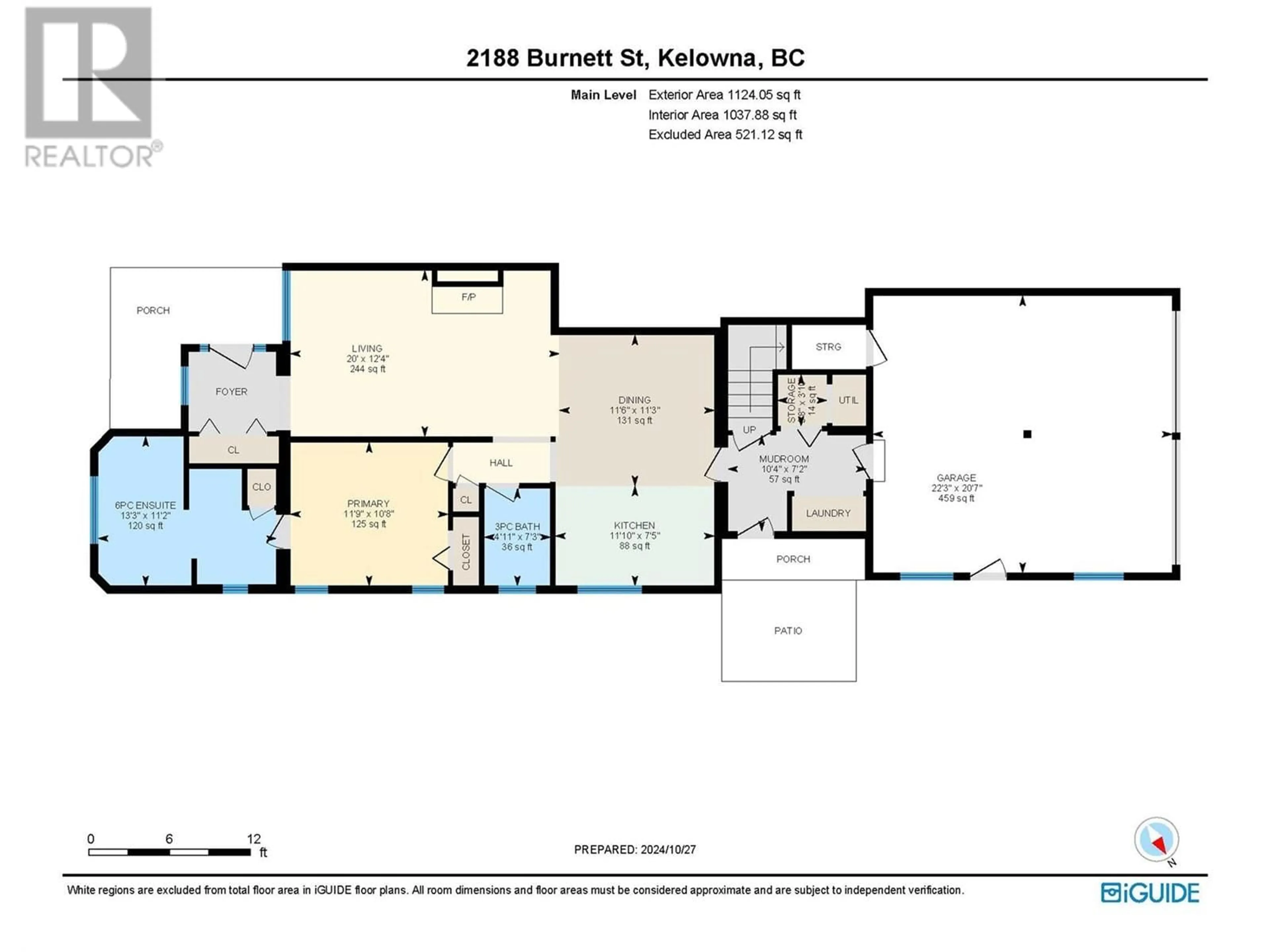 Floor plan for 2188 Burnett Street, Kelowna British Columbia V1Y2T6