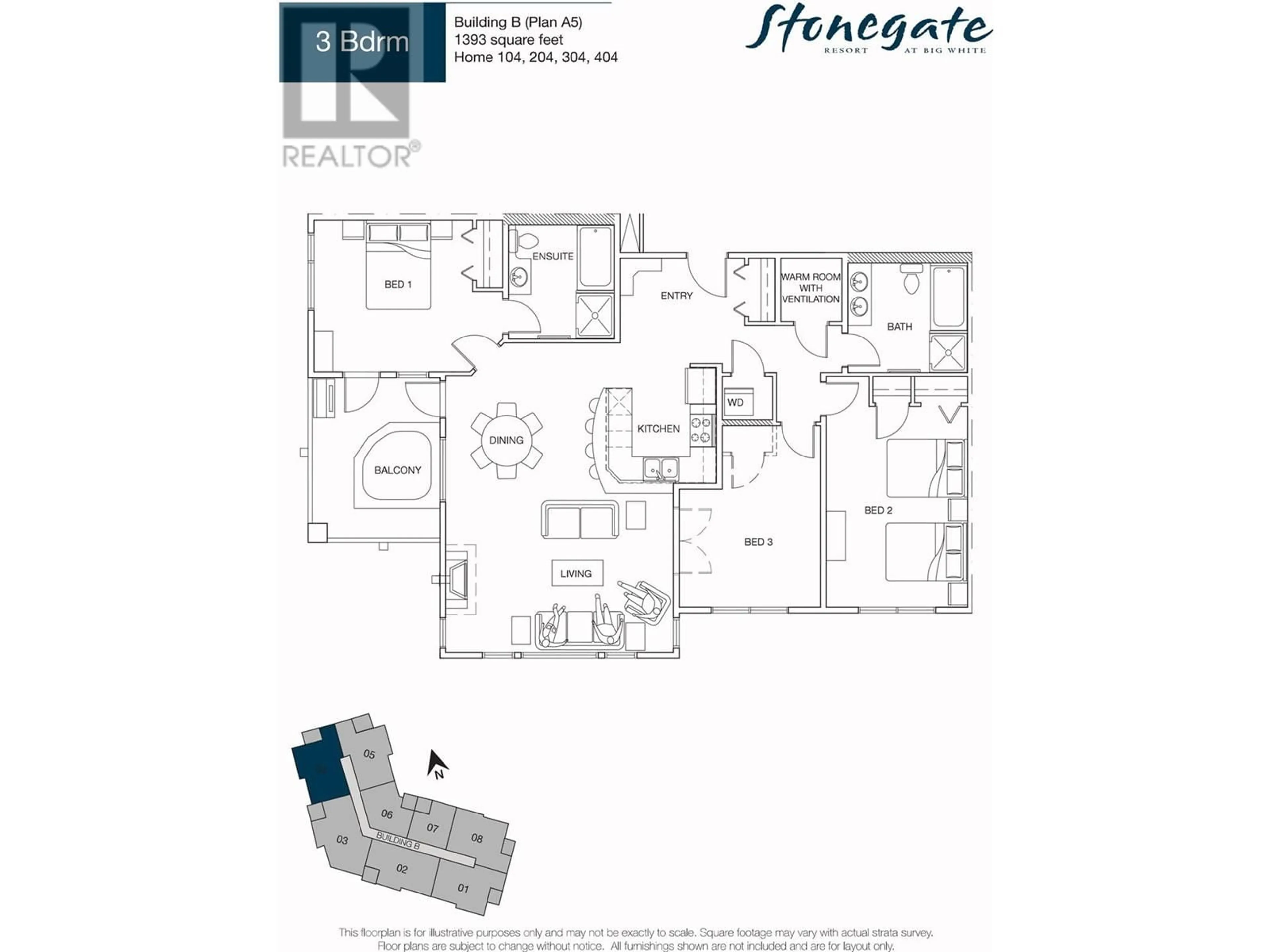 Floor plan for 375 Raven Ridge Road Unit# 204, Big White British Columbia V1P1P3