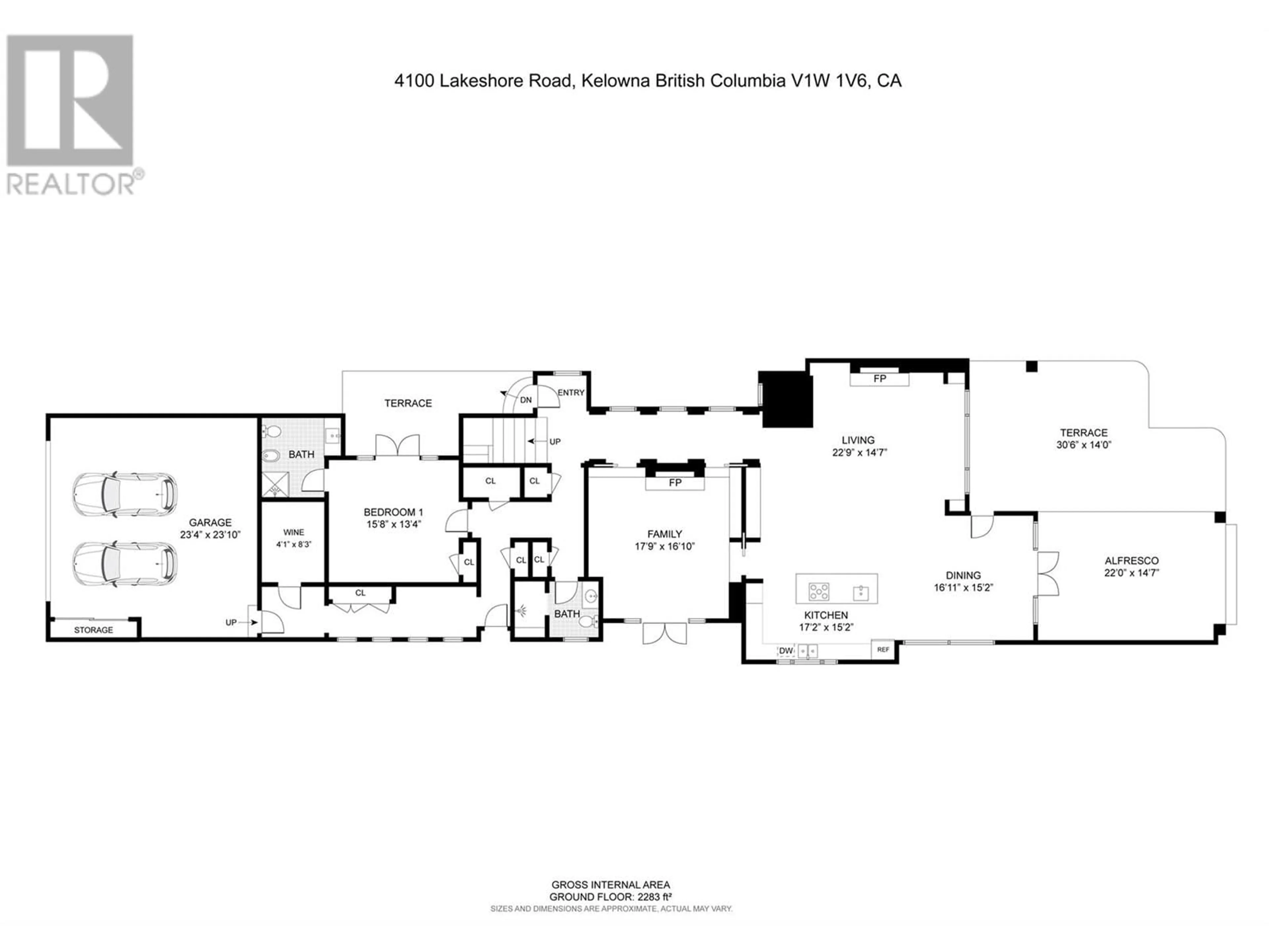 Floor plan for 4100 Lakeshore Road, Kelowna British Columbia V1W1V6