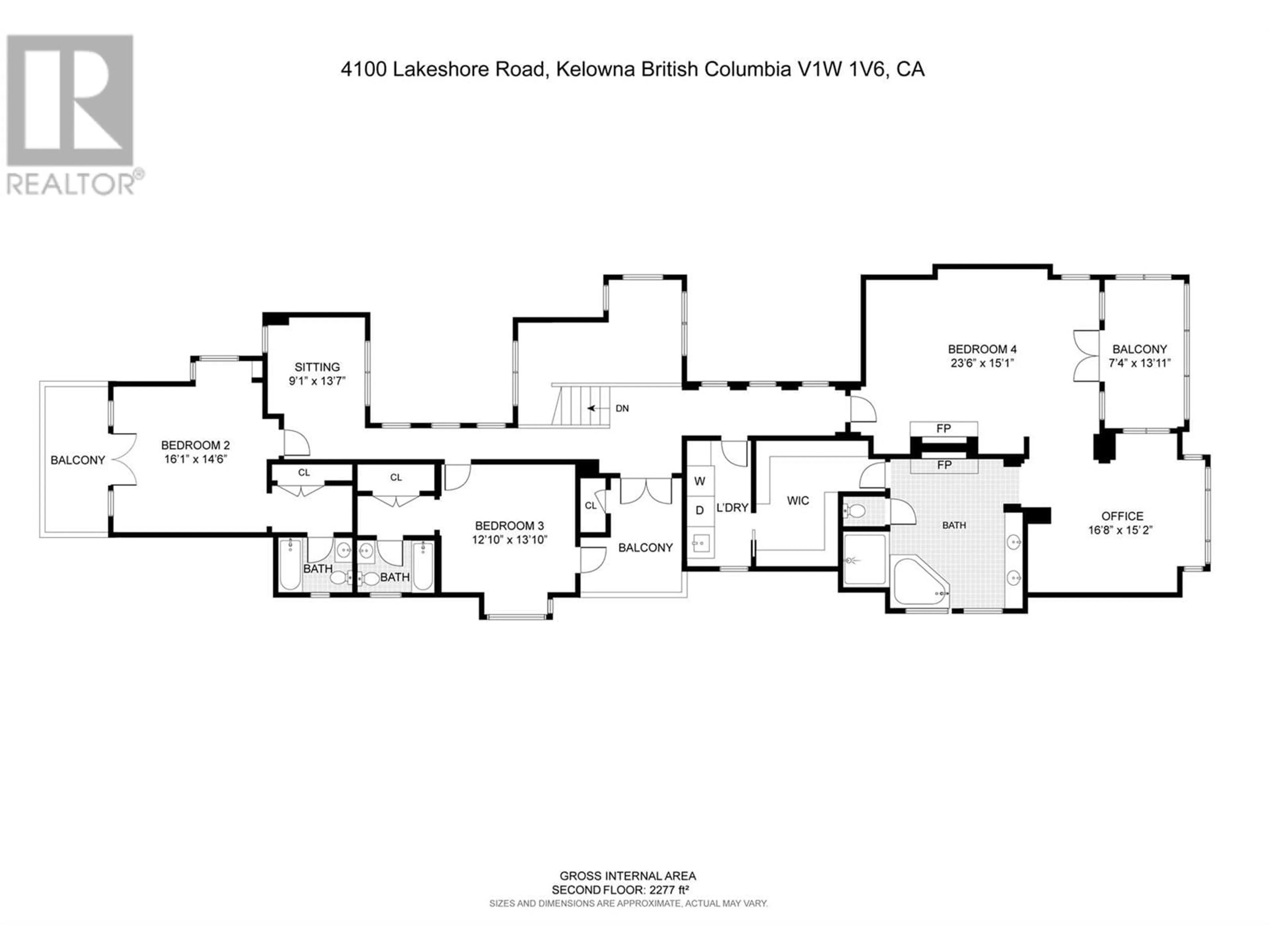 Floor plan for 4100 Lakeshore Road, Kelowna British Columbia V1W1V6