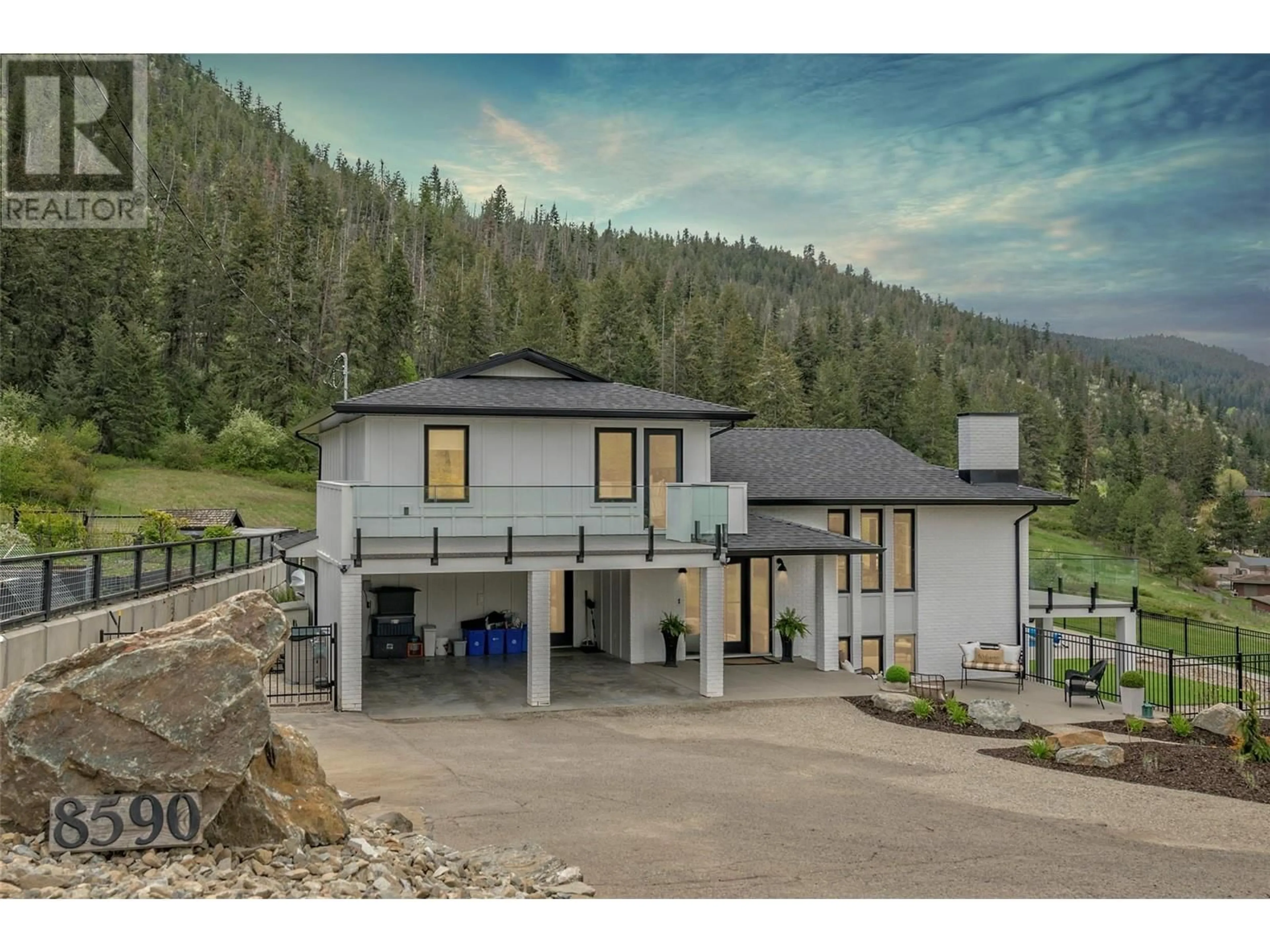 A pic from exterior of the house or condo, cottage for 8590 Harbour Heights Road, Vernon British Columbia V1H1J8