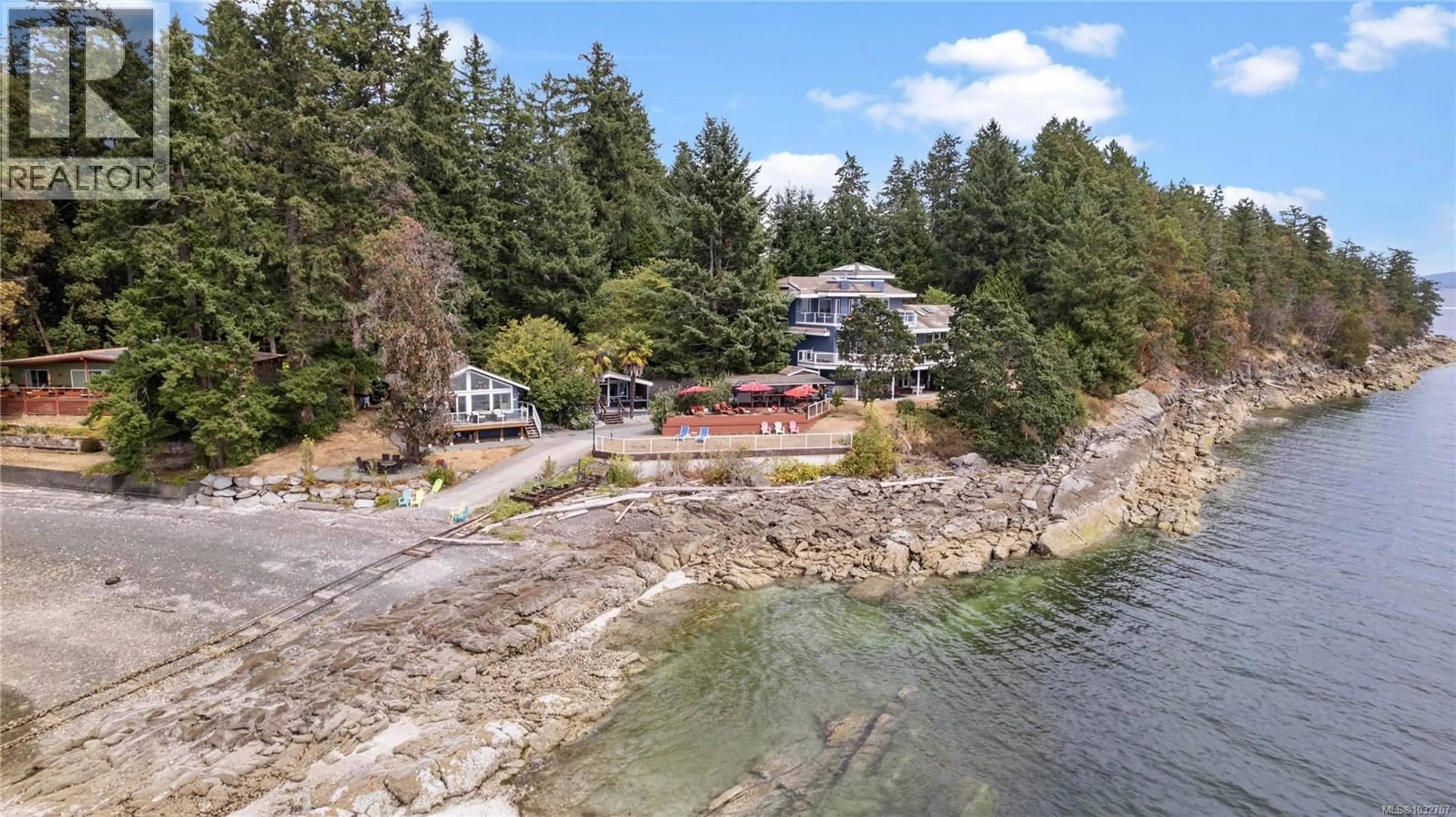 A pic from outside/outdoor area/front of a property/back of a property/a pic from drone, water/lake/river/ocean view for 11680 FAIRTIDE ROAD, Ladysmith British Columbia V0R2E0