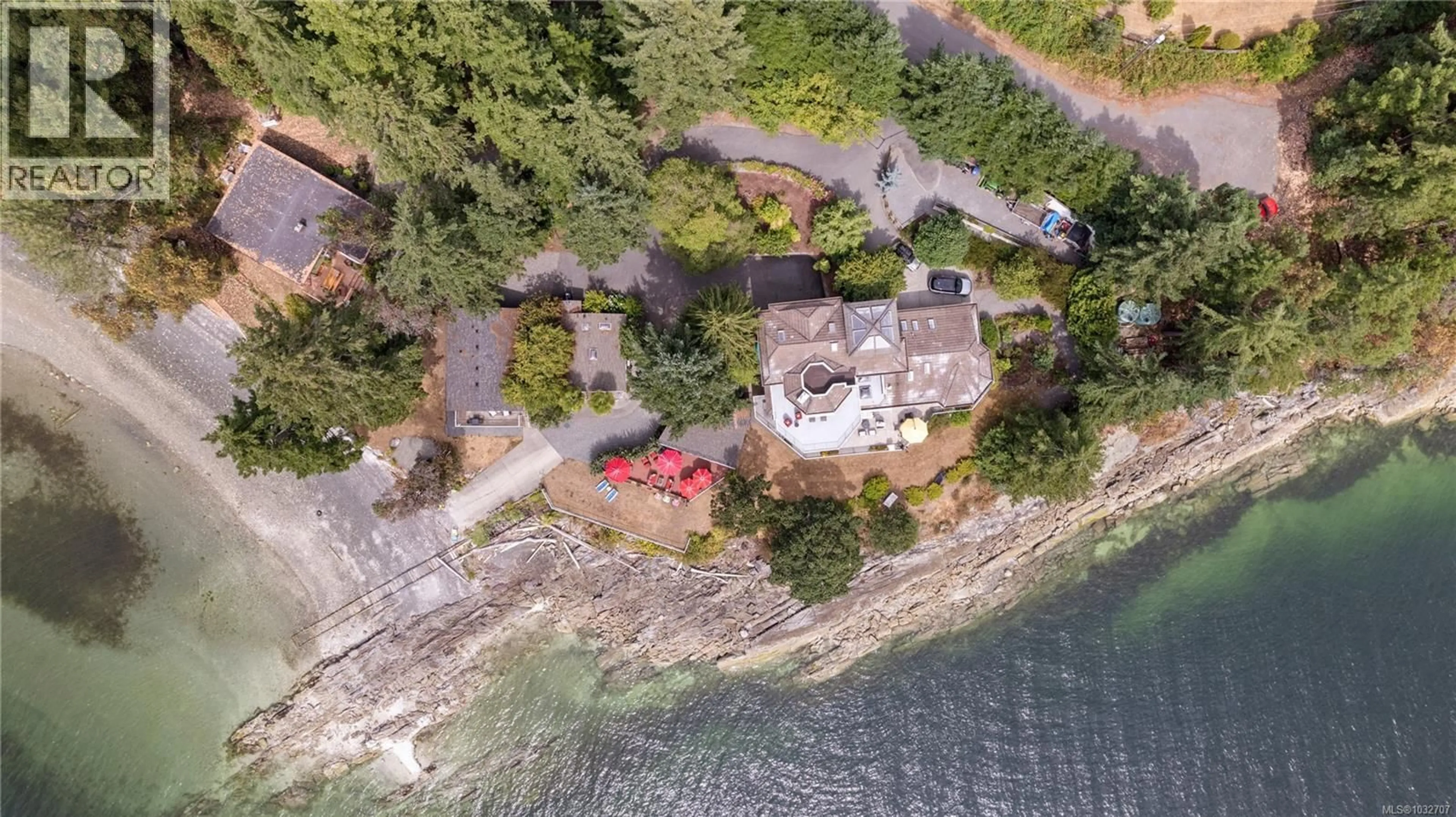 A pic from outside/outdoor area/front of a property/back of a property/a pic from drone, water/lake/river/ocean view for 11680 FAIRTIDE ROAD, Ladysmith British Columbia V0R2E0