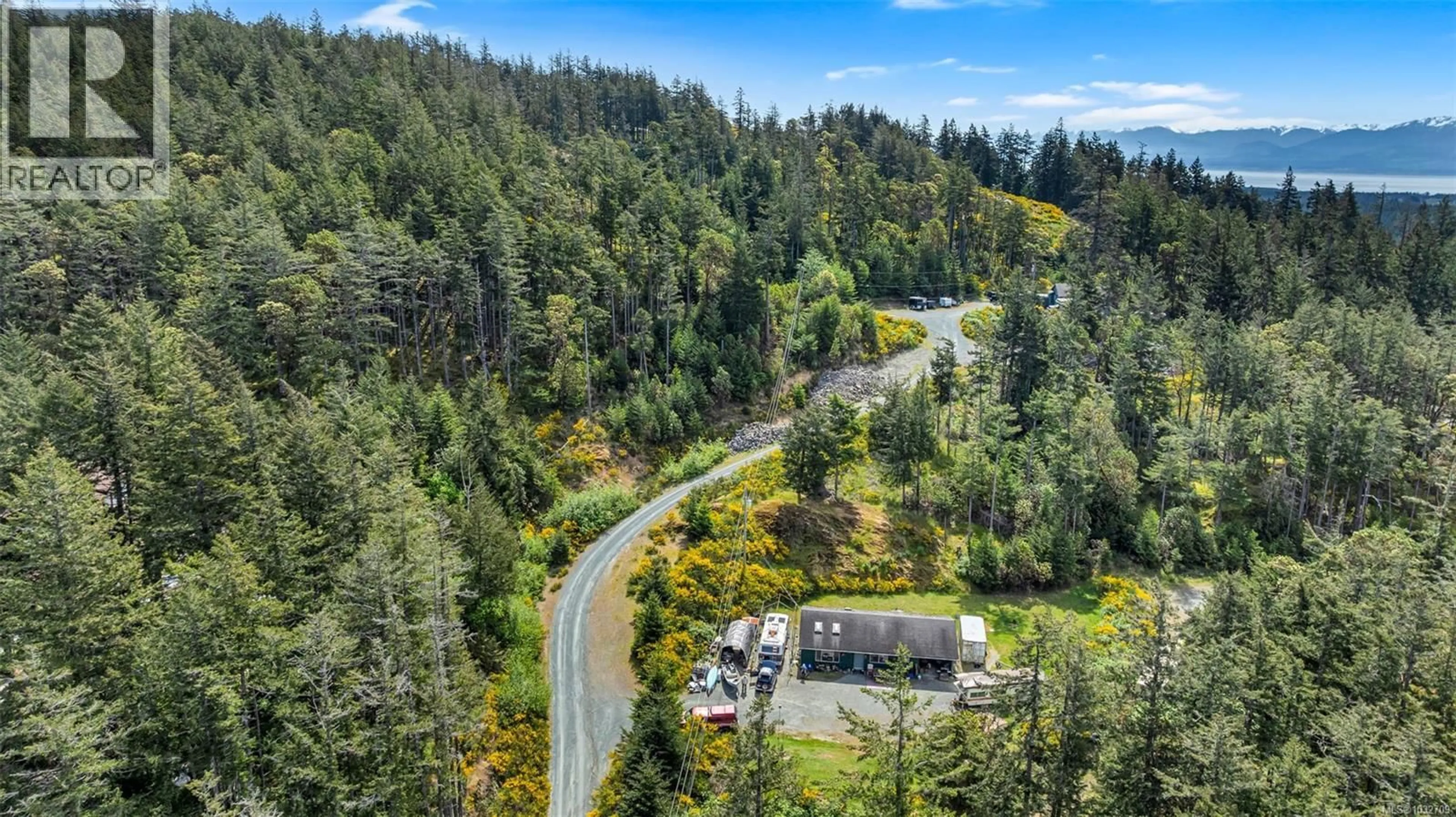 A pic from outside/outdoor area/front of a property/back of a property/a pic from drone, forest/trees view for 5251 ROCKY POINT ROAD, Metchosin British Columbia V9C4G7