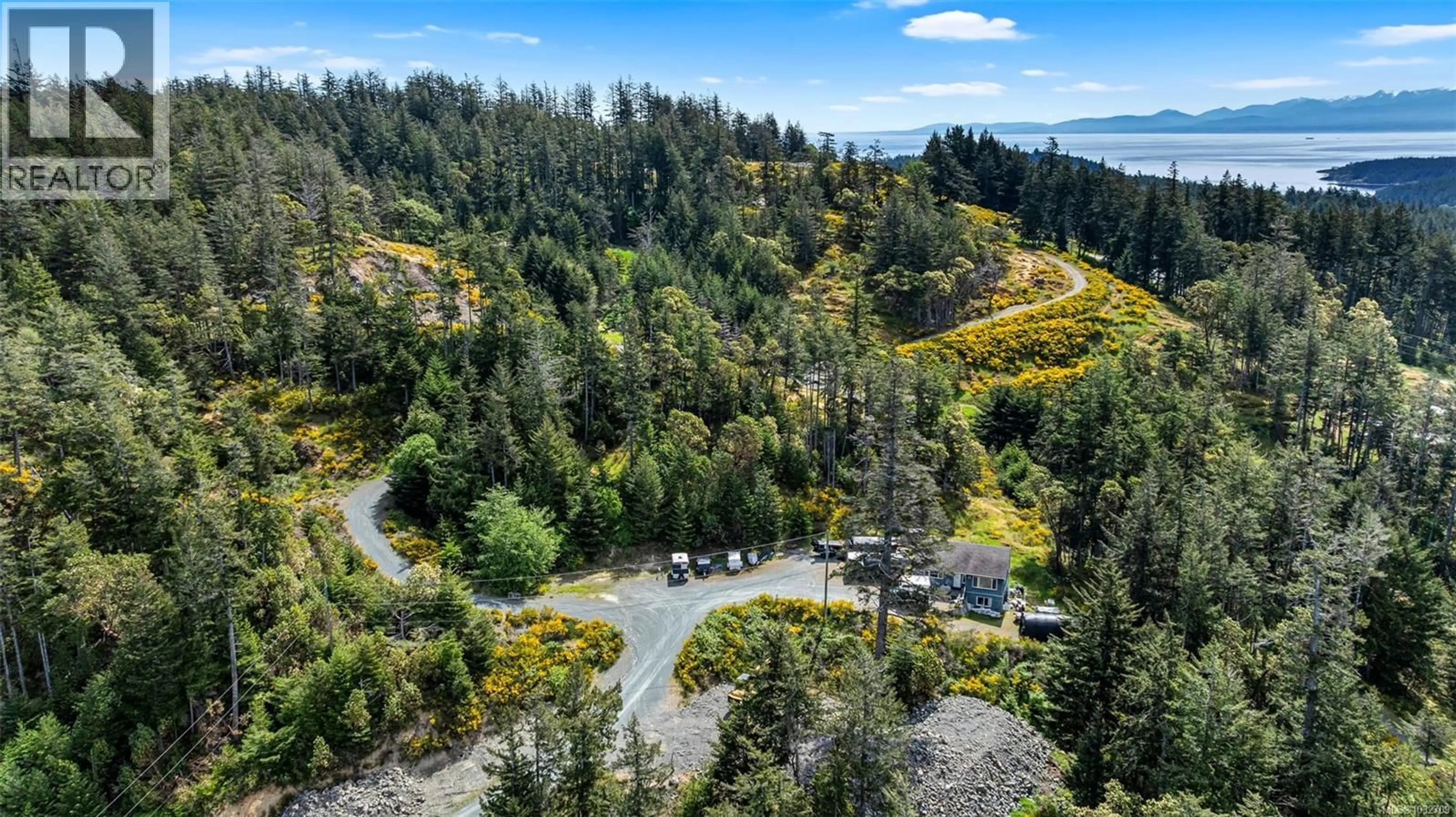 A pic from outside/outdoor area/front of a property/back of a property/a pic from drone, forest/trees view for 5251 ROCKY POINT ROAD, Metchosin British Columbia V9C4G7