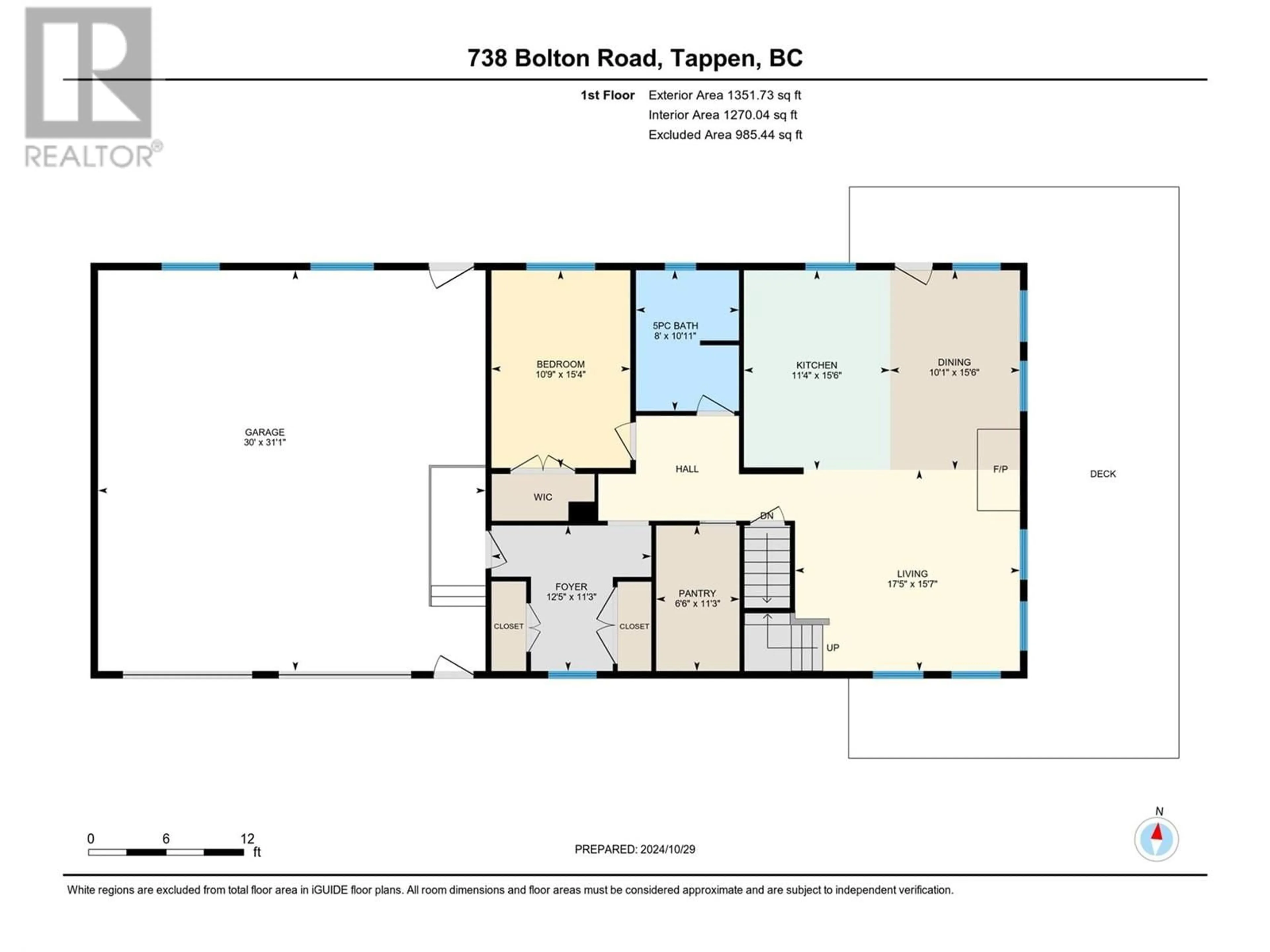 Floor plan for 738 Bolton Road, Tappen British Columbia V0E2X0