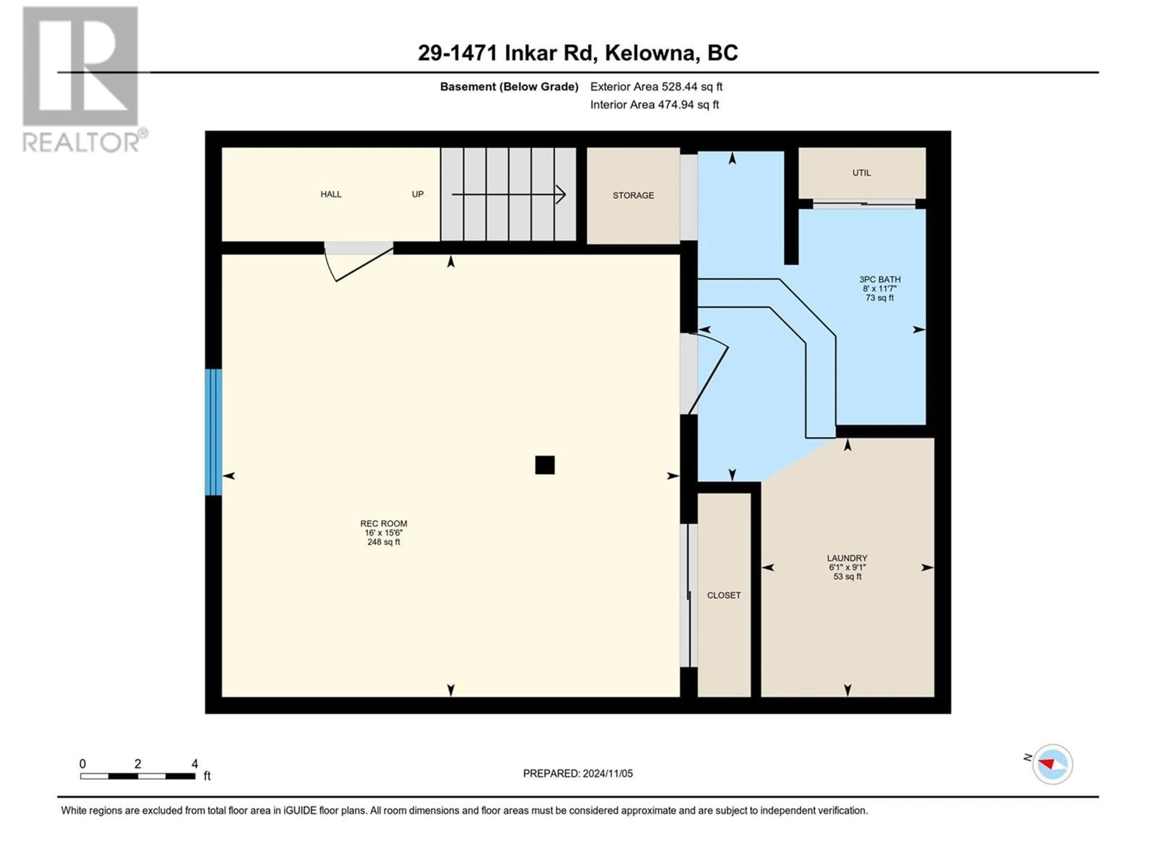 Floor plan for 29 - 1471 INKAR ROAD, Kelowna British Columbia V1Y8J1