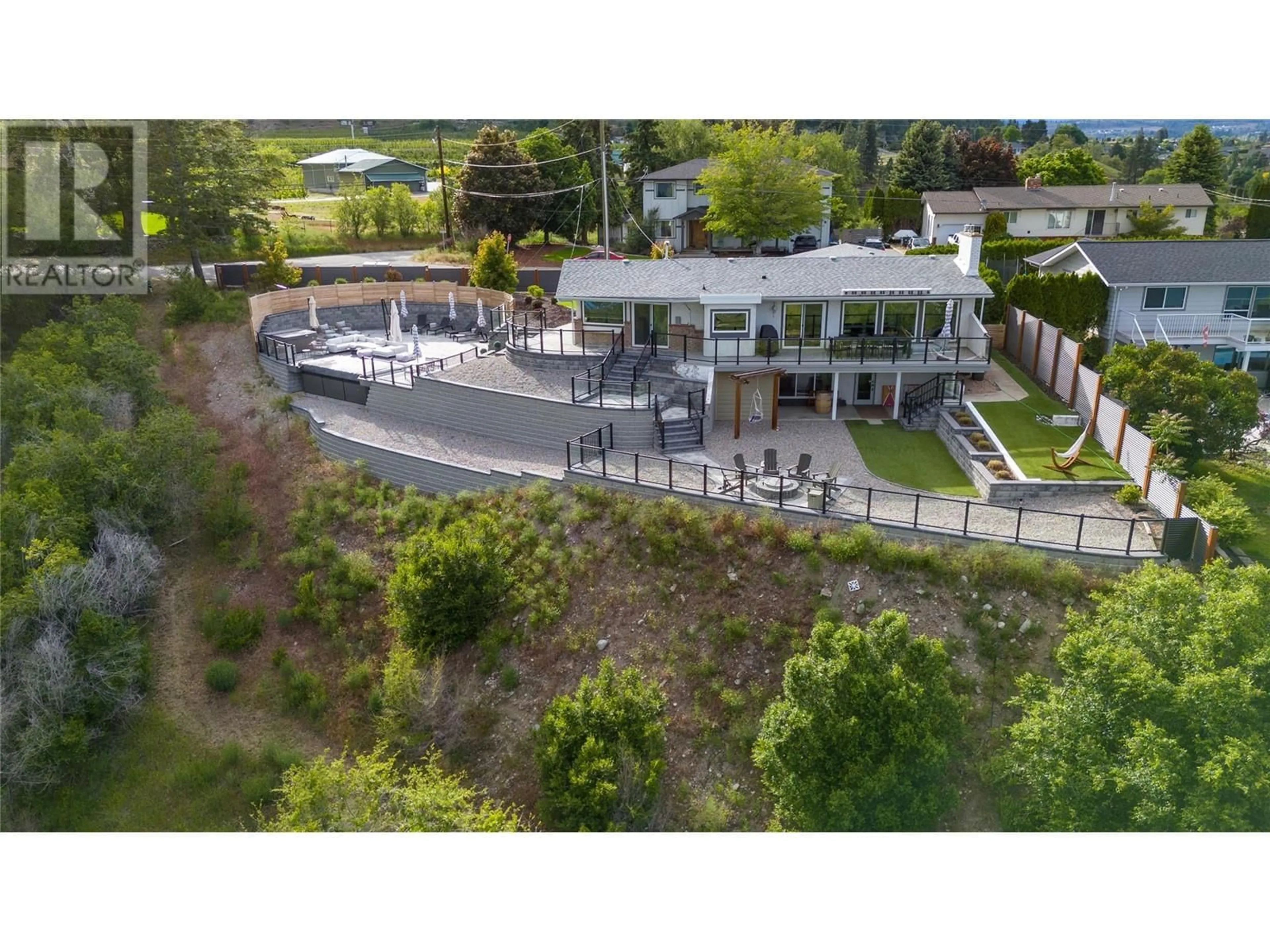 A pic from outside/outdoor area/front of a property/back of a property/a pic from drone, unknown for 9201 WELSH AVENUE, Summerland British Columbia V0H1Z7