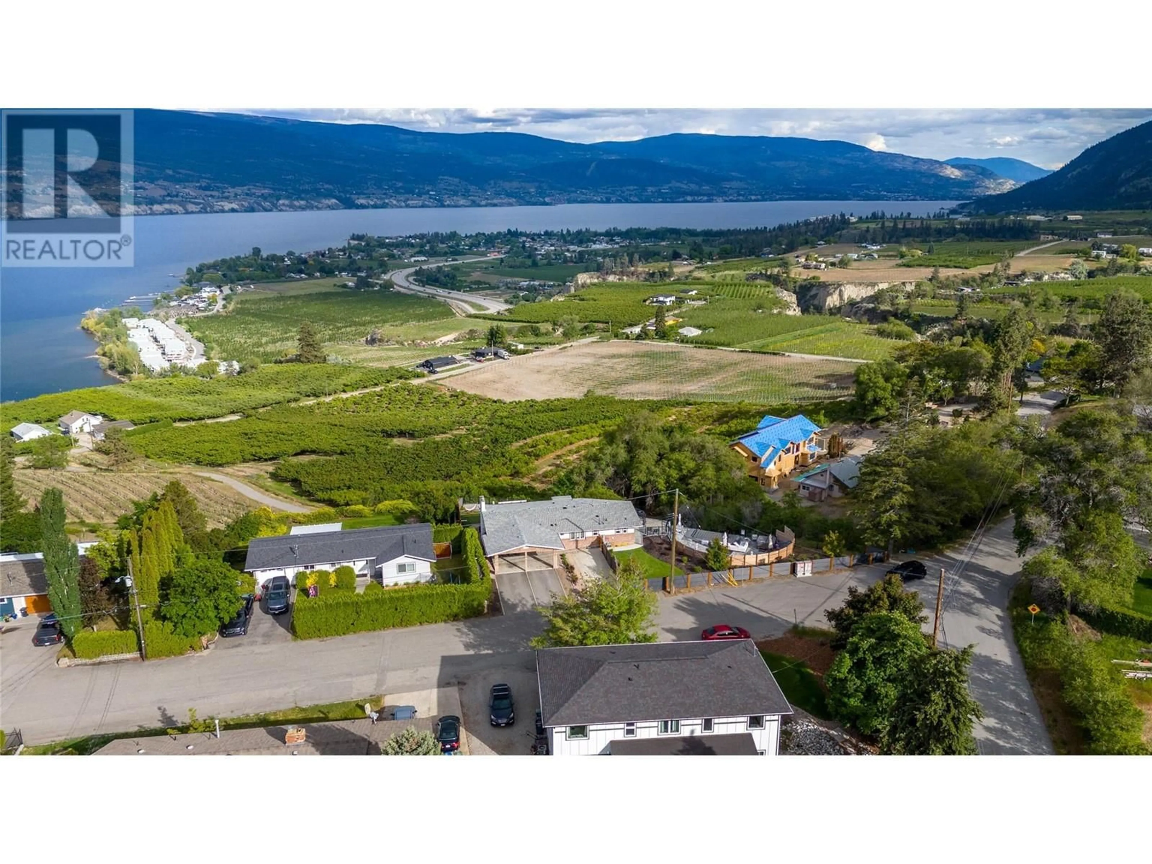A pic from outside/outdoor area/front of a property/back of a property/a pic from drone, water/lake/river/ocean view for 9201 WELSH AVENUE, Summerland British Columbia V0H1Z7