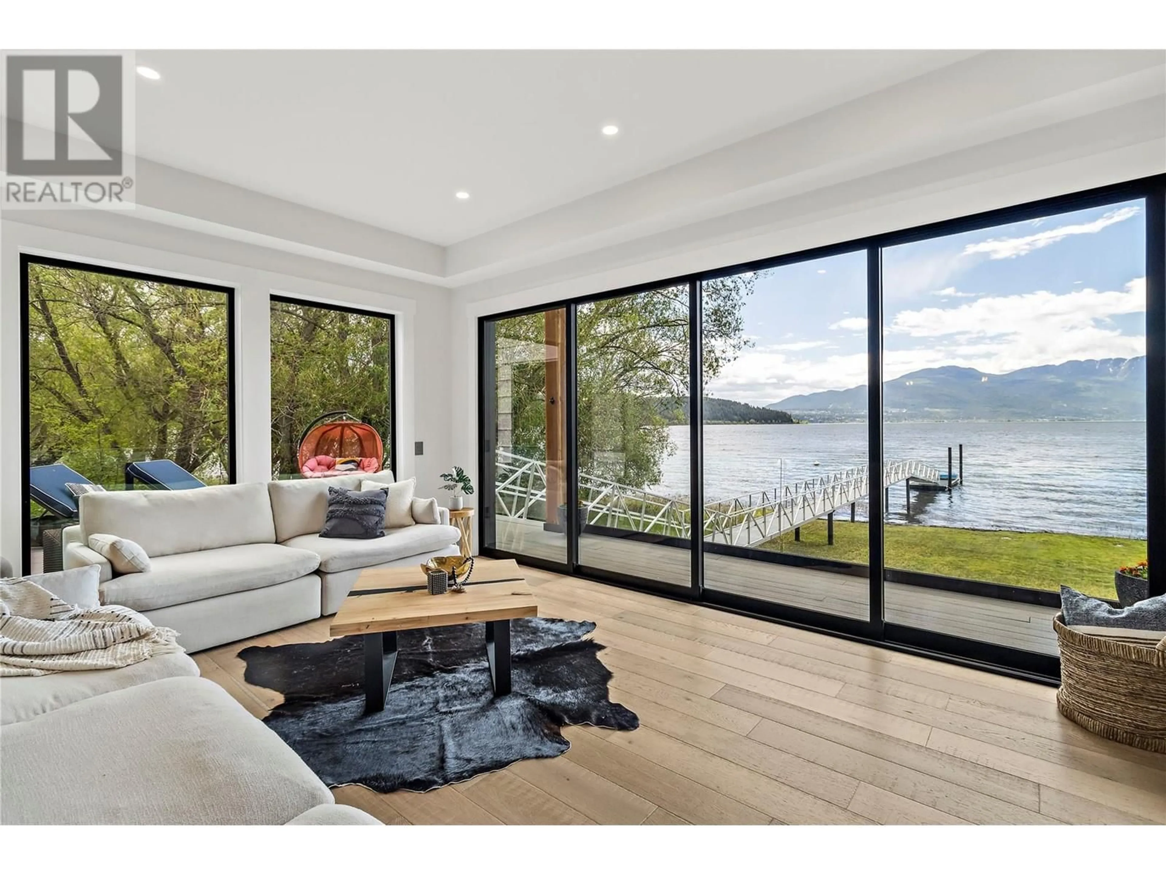 Living room, wood floors for 3700 Sunnybrae Canoe Point Road, Tappen British Columbia V0E2X1