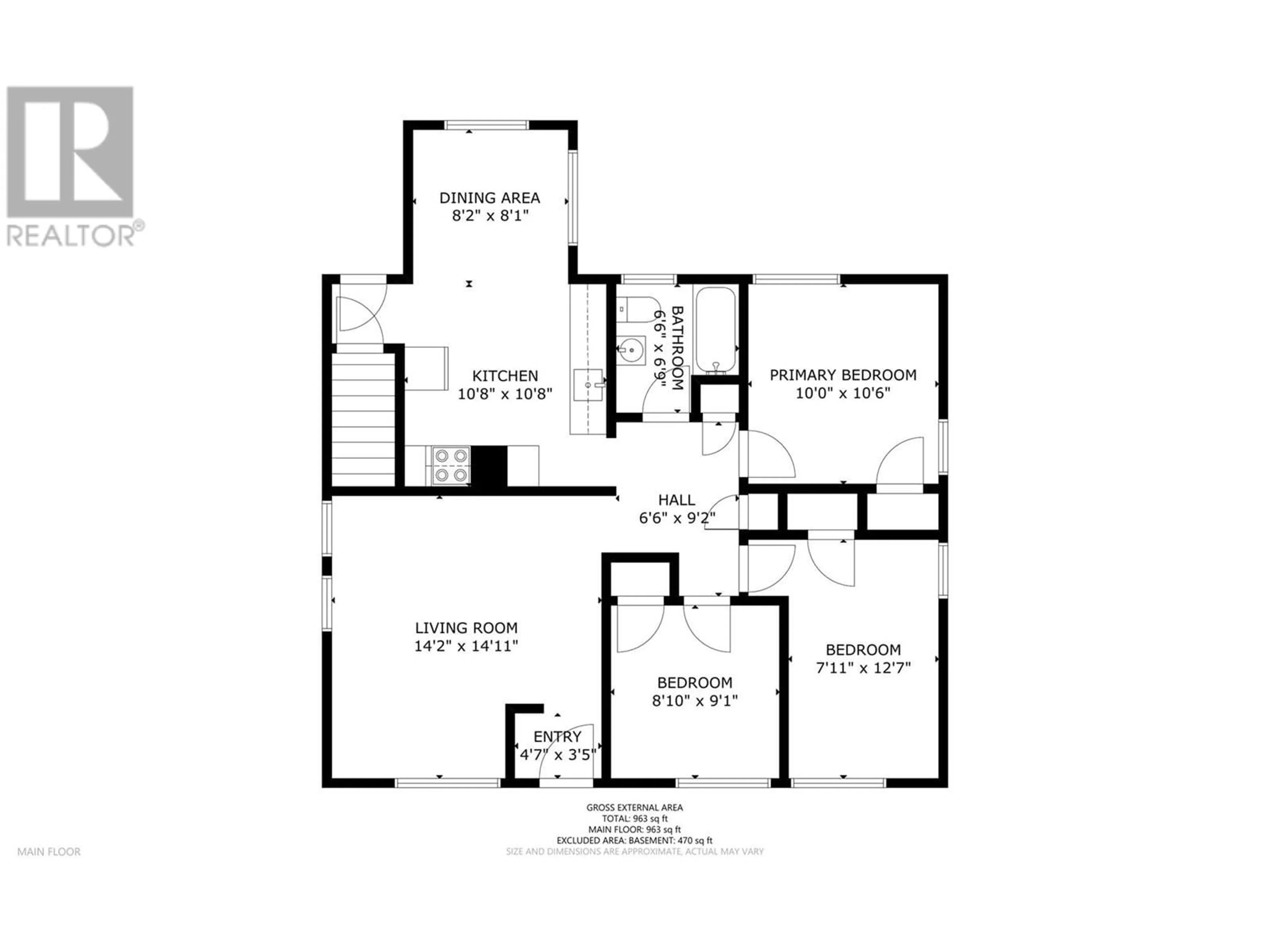 Floor plan for 3303 17 Street, Vernon British Columbia V1T3Y8