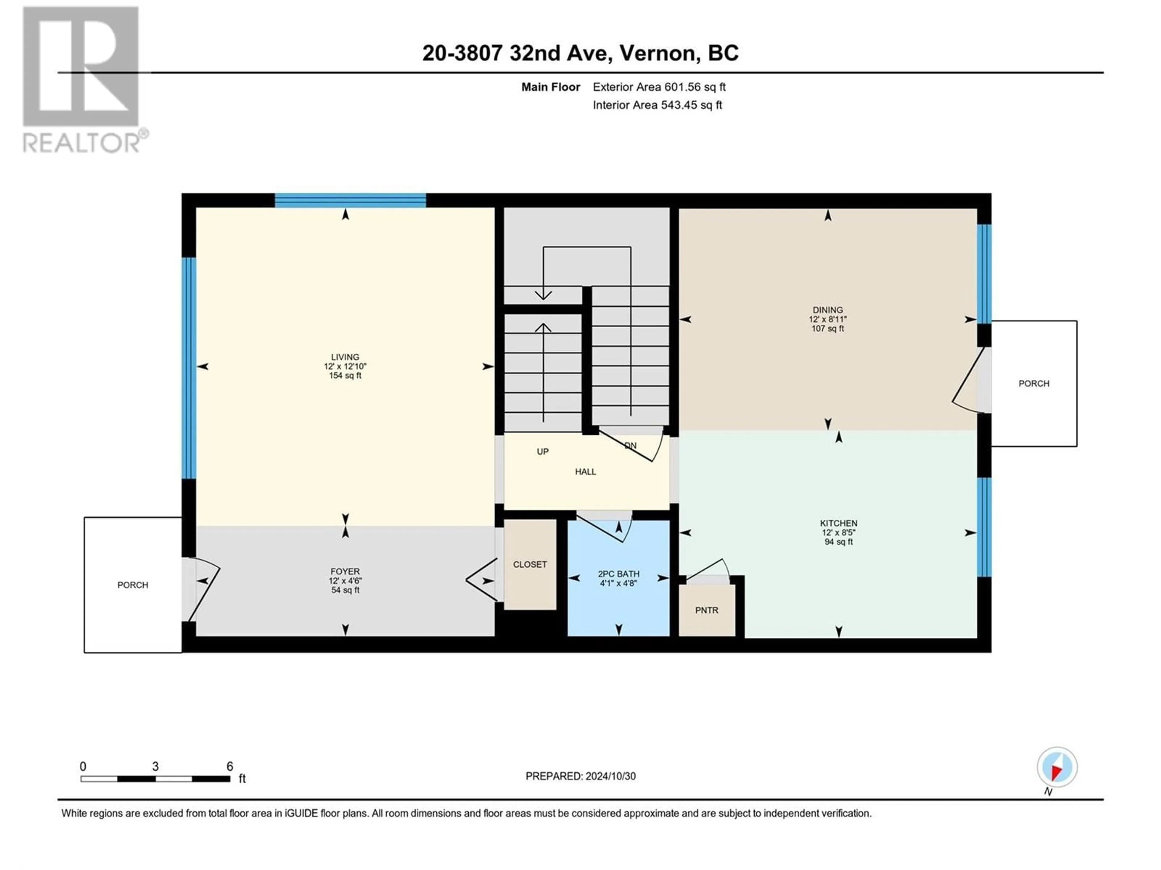 Floor plan for 3807 32 Avenue Unit# 20, Vernon British Columbia V1T2N2