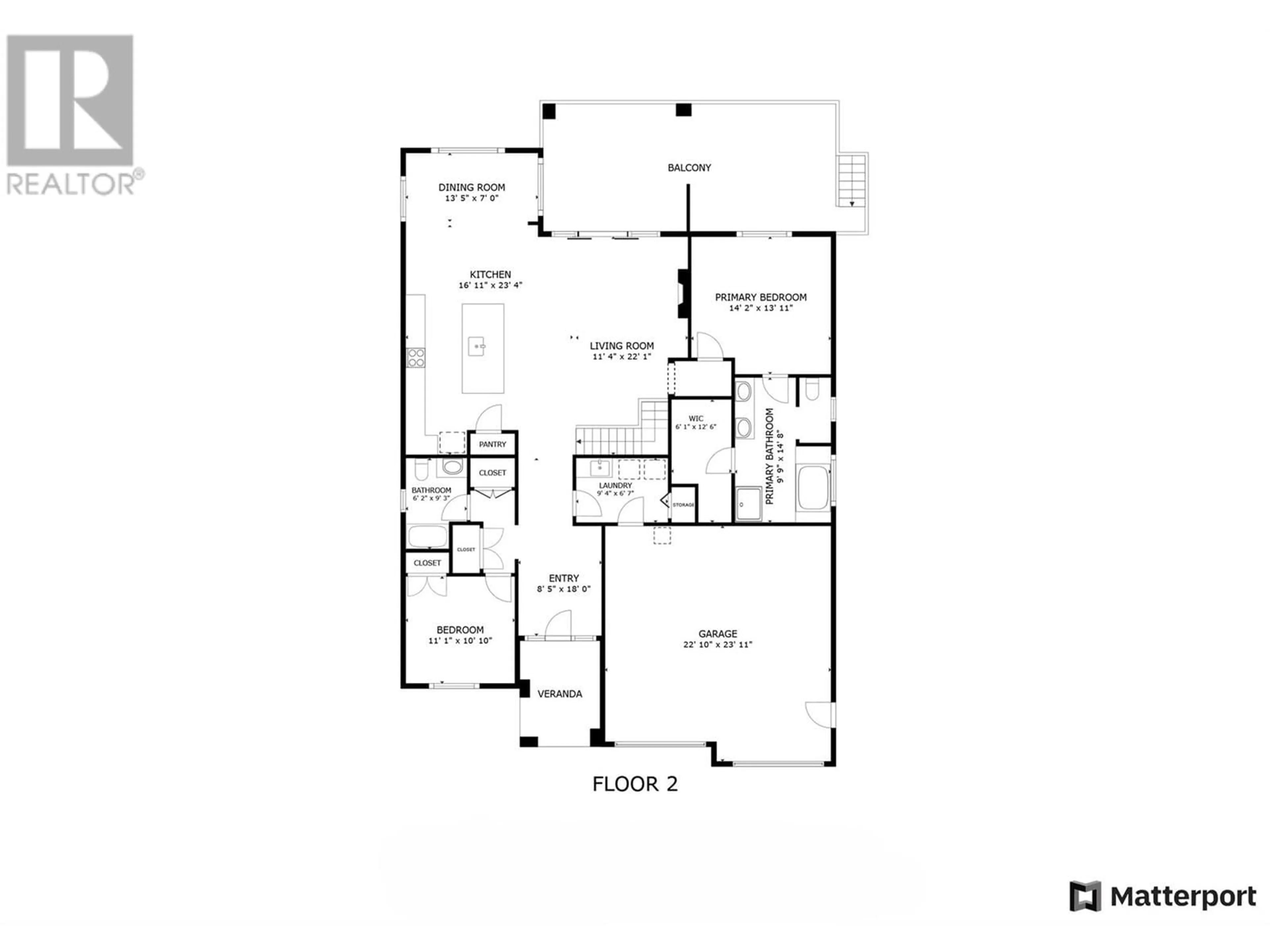 Floor plan for 1077 Loseth Drive, Kelowna British Columbia V1P0A1