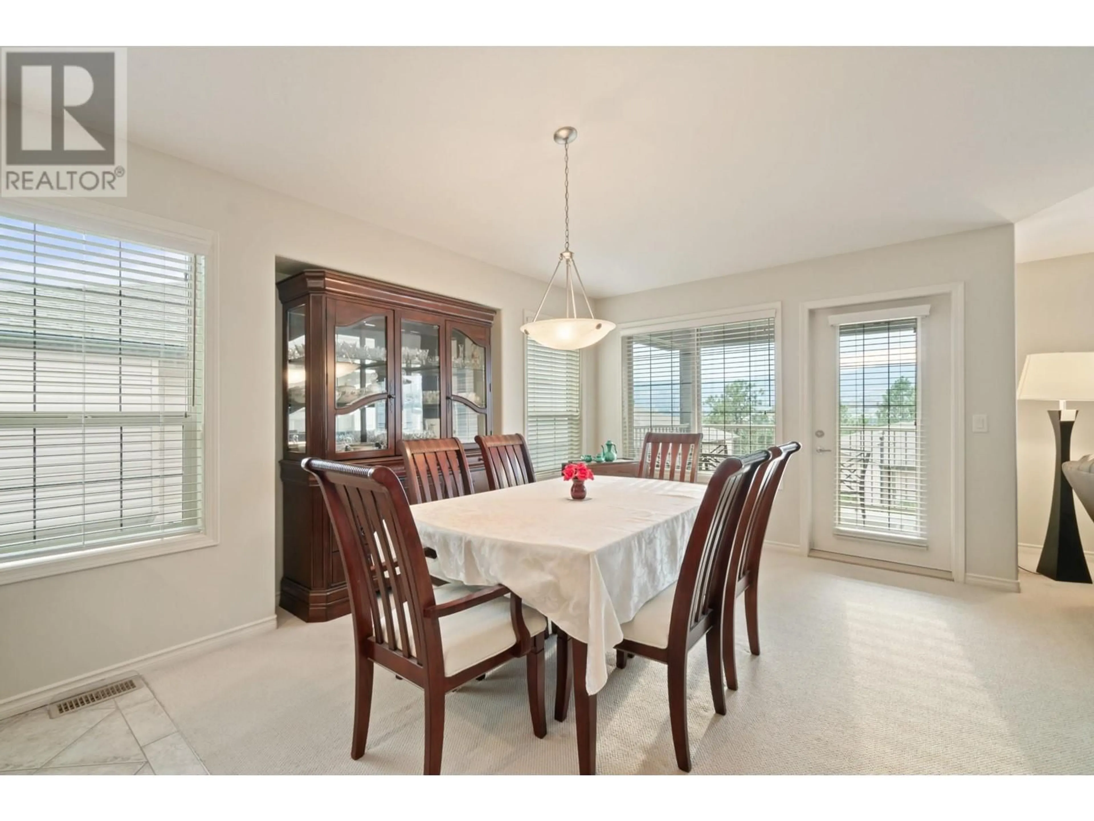 Dining room, wood floors, cottage for 3512 Ridge Boulevard Unit# 15, West Kelowna British Columbia V4T2X5