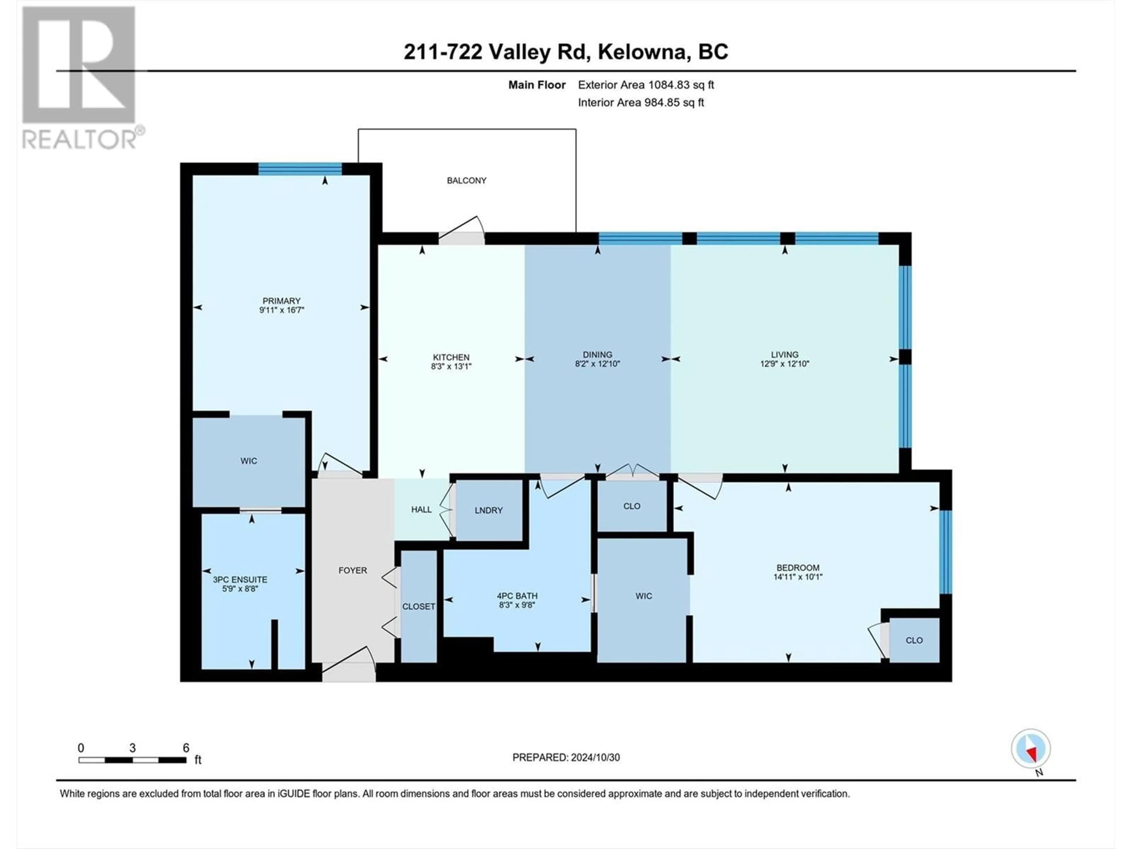 Floor plan for 722 Valley Road Unit# 211, Kelowna British Columbia V1V2E6