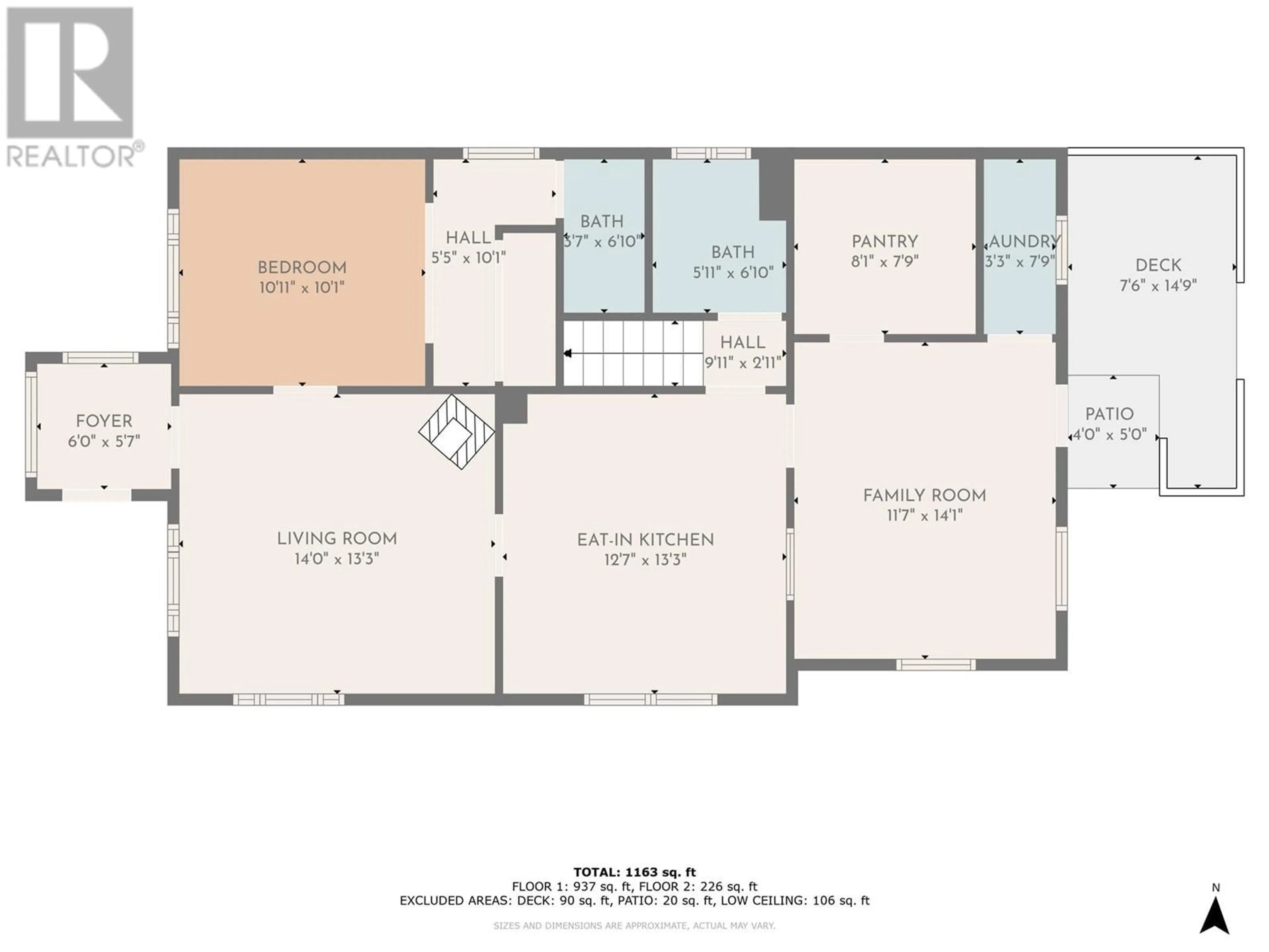 Floor plan for 1233 Ethel Street, Kelowna British Columbia V1Y2W6