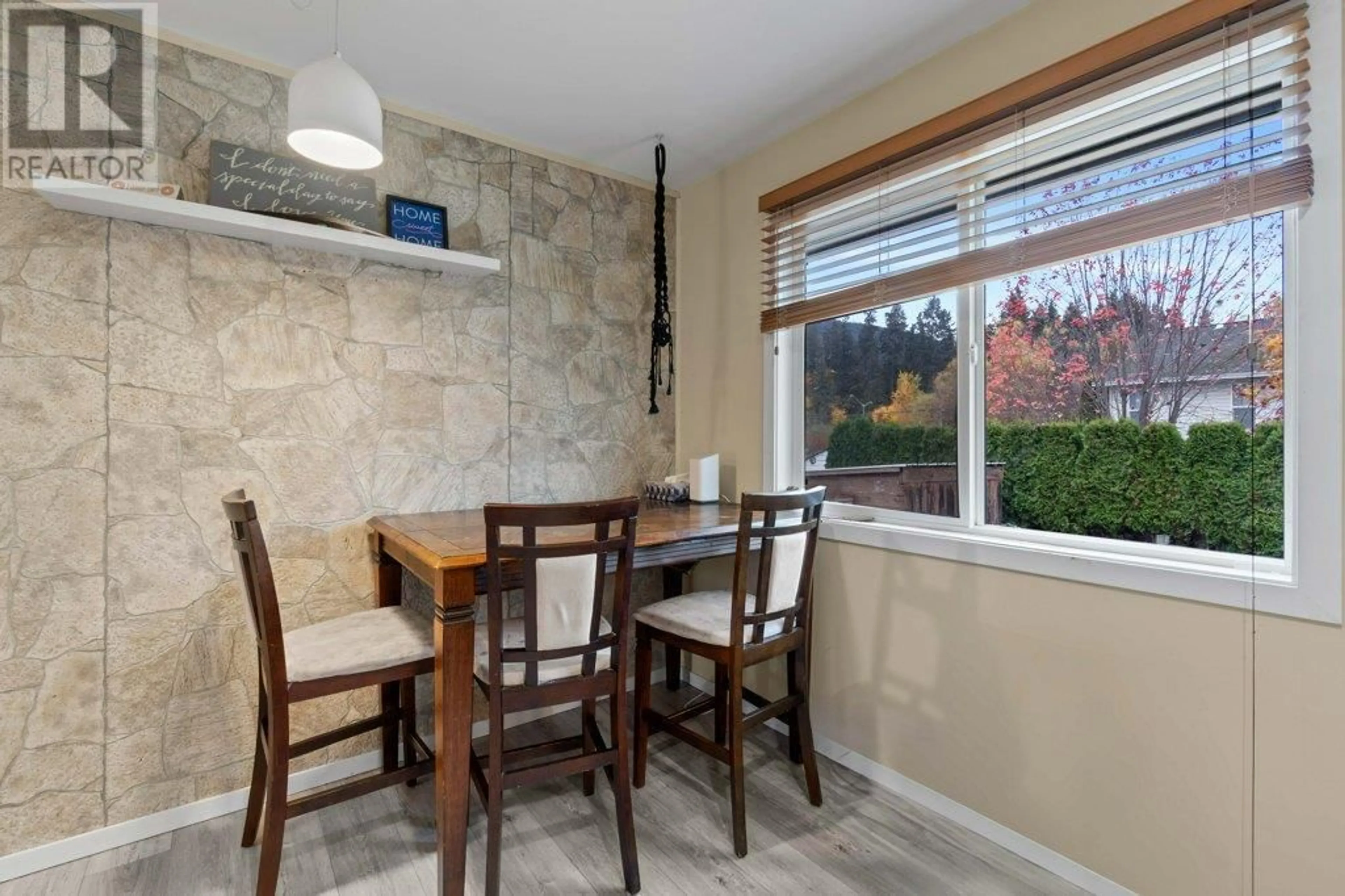 Dining room, ceramic floors, cottage for 4780 71 Avenue NE, Salmon Arm British Columbia V0E1K0