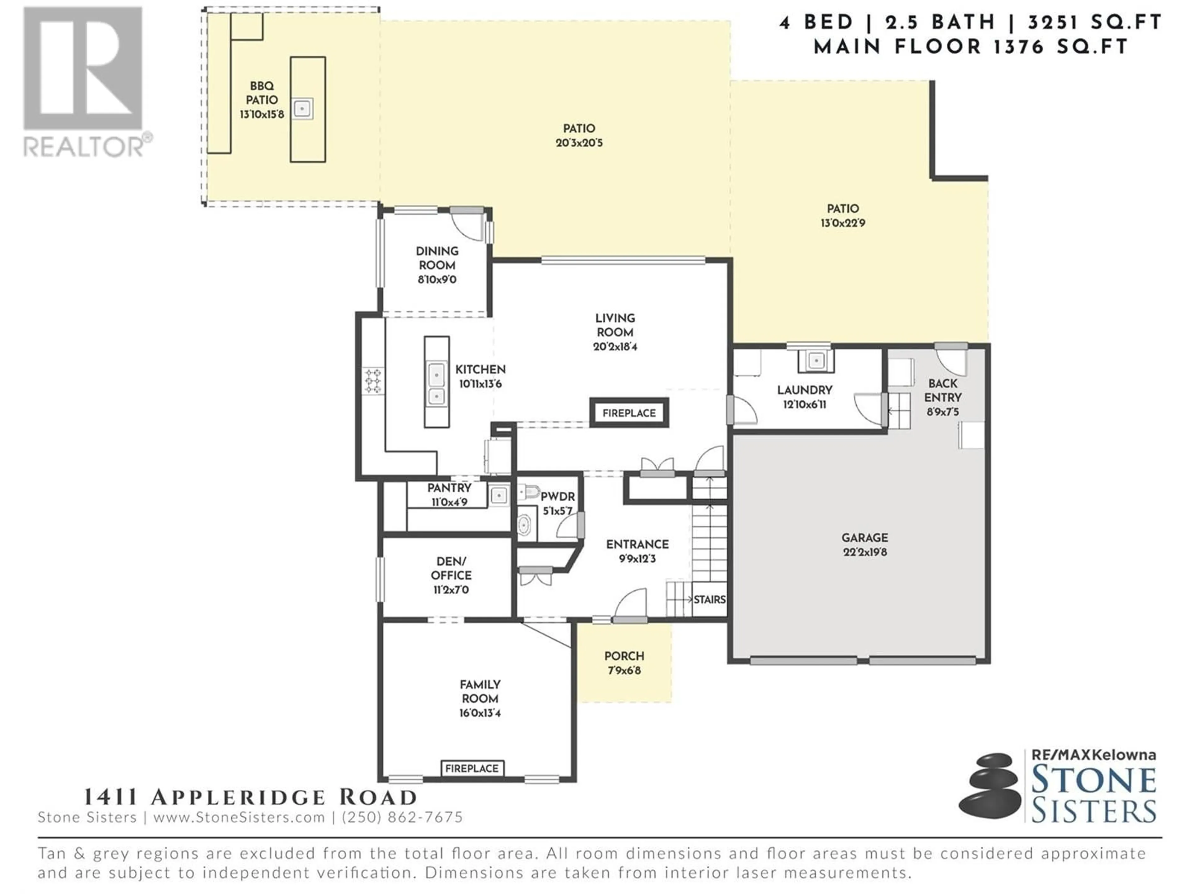 Floor plan for 1411 Appleridge Road, Kelowna British Columbia V1W3A6