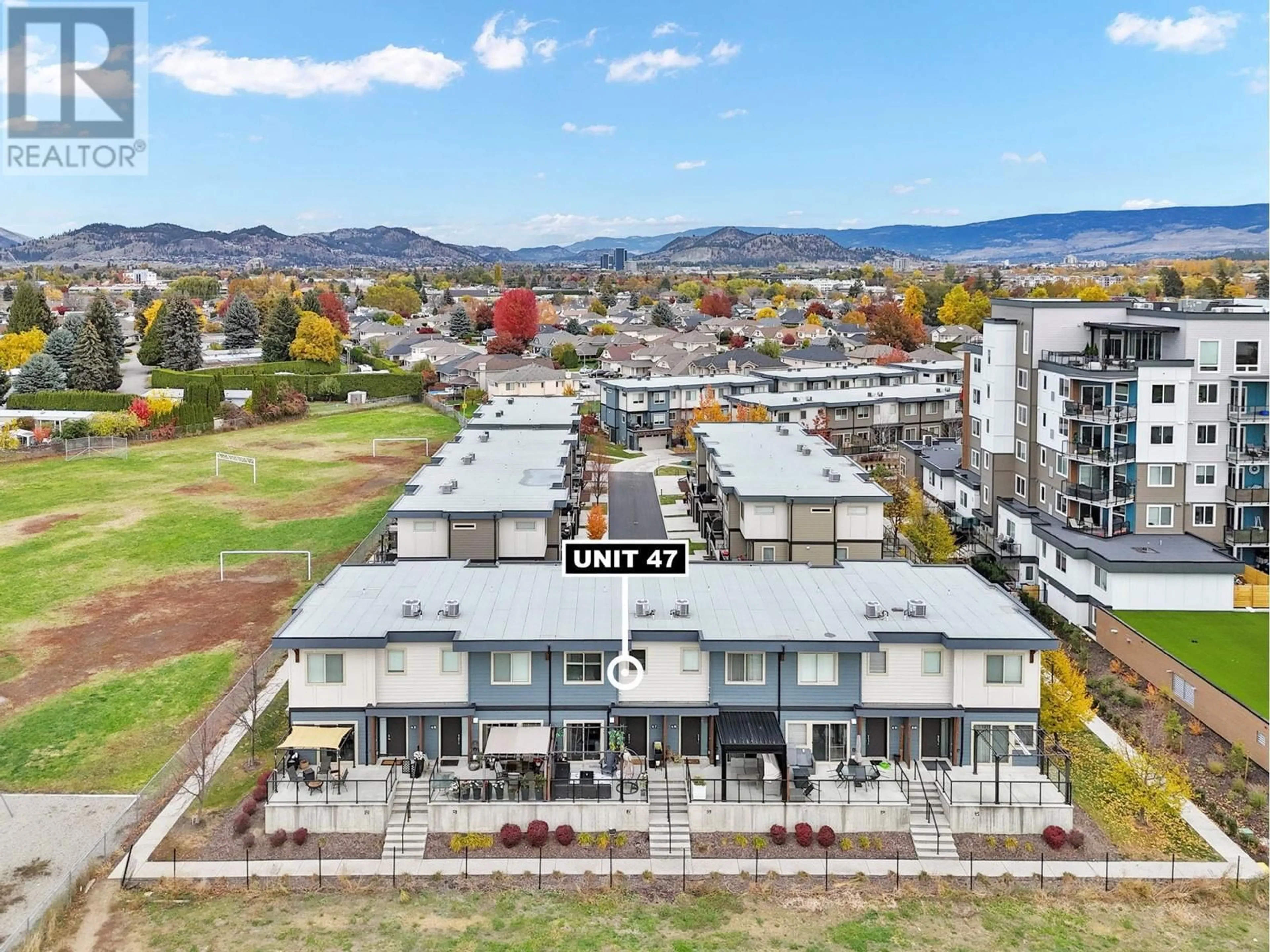 A pic from exterior of the house or condo, the front or back of building for 3626 Mission Springs Drive Unit# 47, Kelowna British Columbia V1W5L1