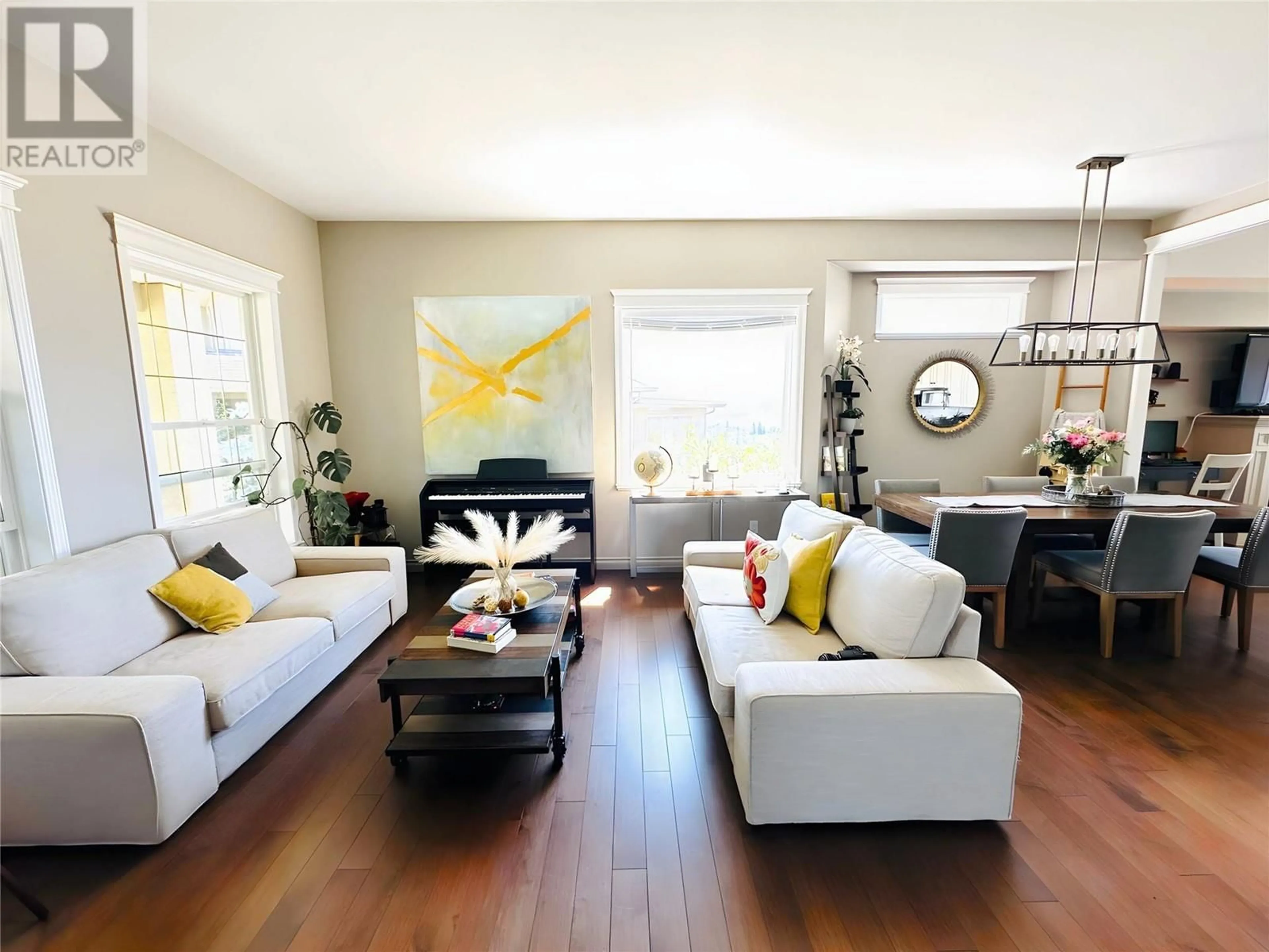 Living room, wood floors for 2873 Summerview Place, West Kelowna British Columbia V4T2S5