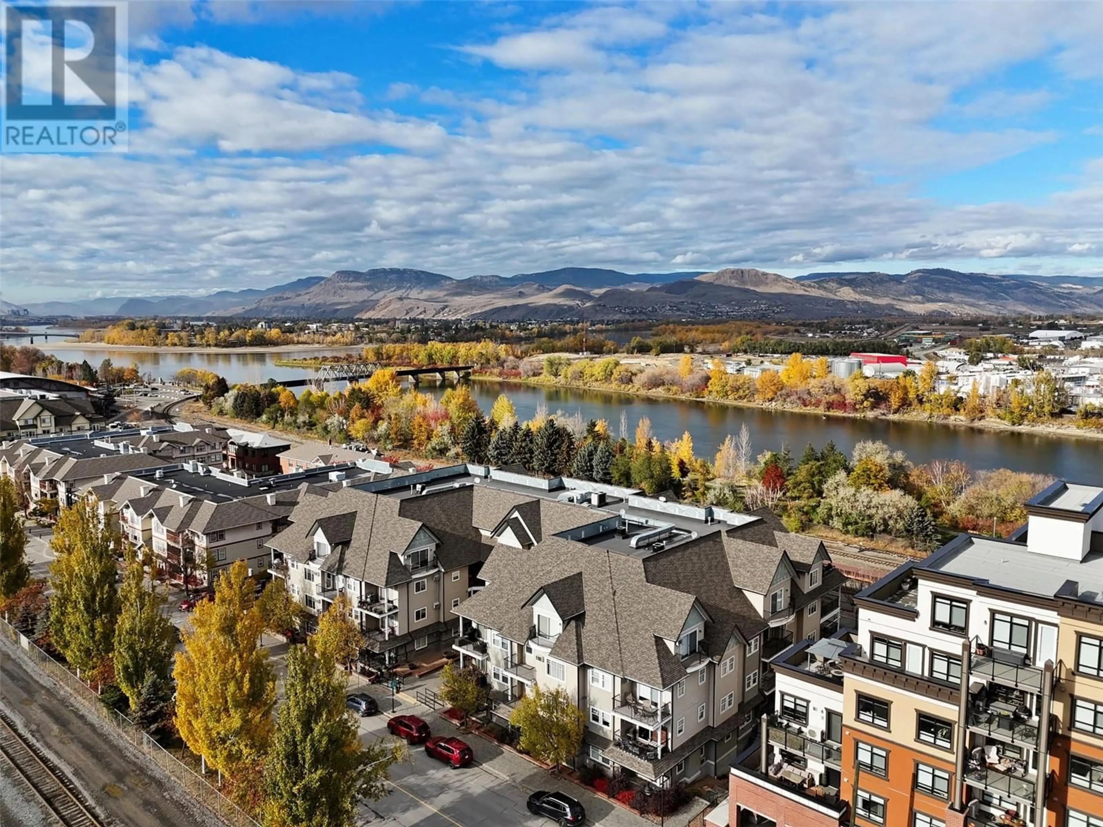 A pic from outside/outdoor area/front of a property/back of a property/a pic from drone, water/lake/river/ocean view for 311 - 550 LORNE STREET, Kamloops British Columbia V2C1W3
