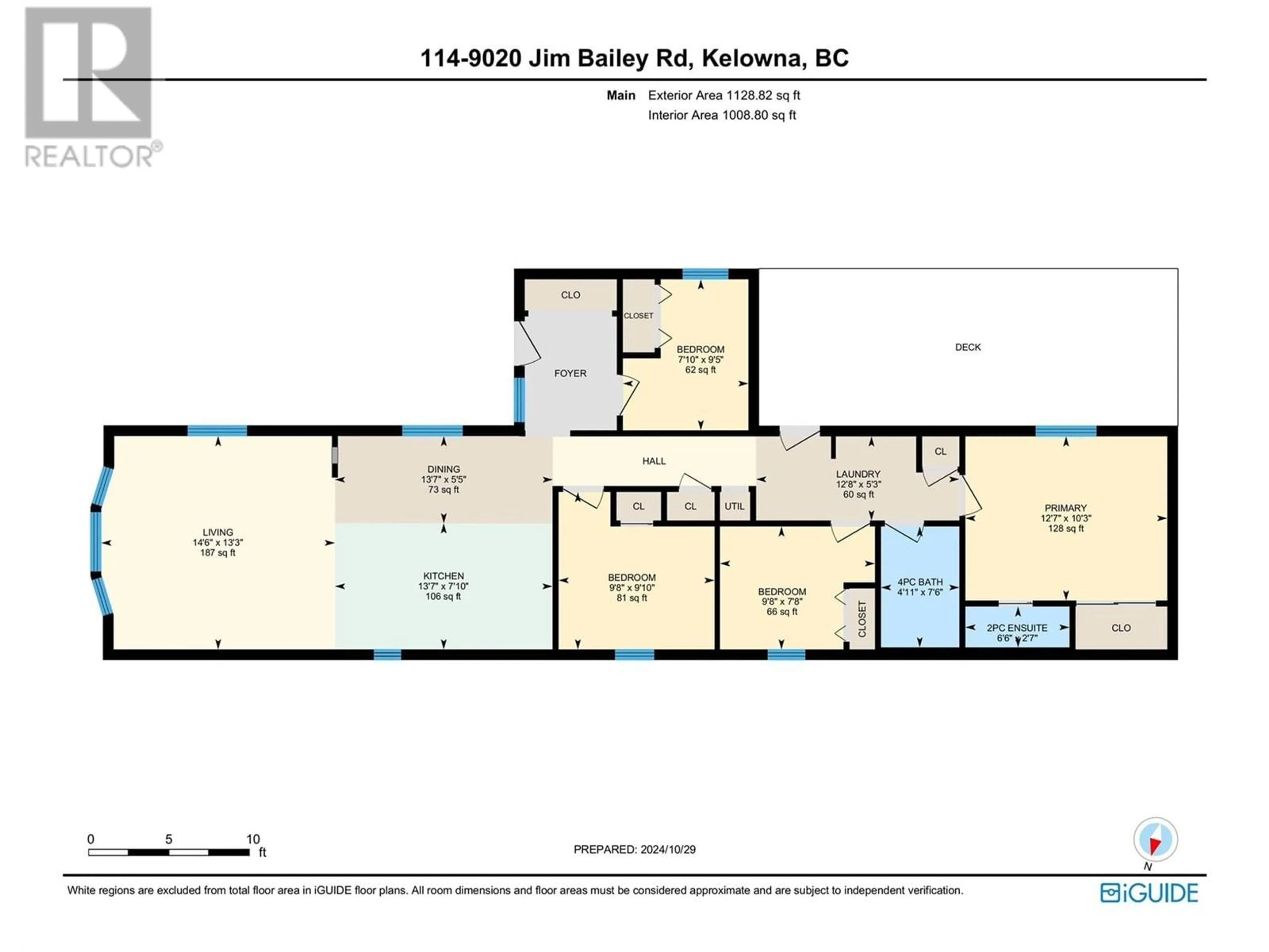 Floor plan for 9020 Jim Bailey Road Unit# 114, Kelowna British Columbia V4V1E5