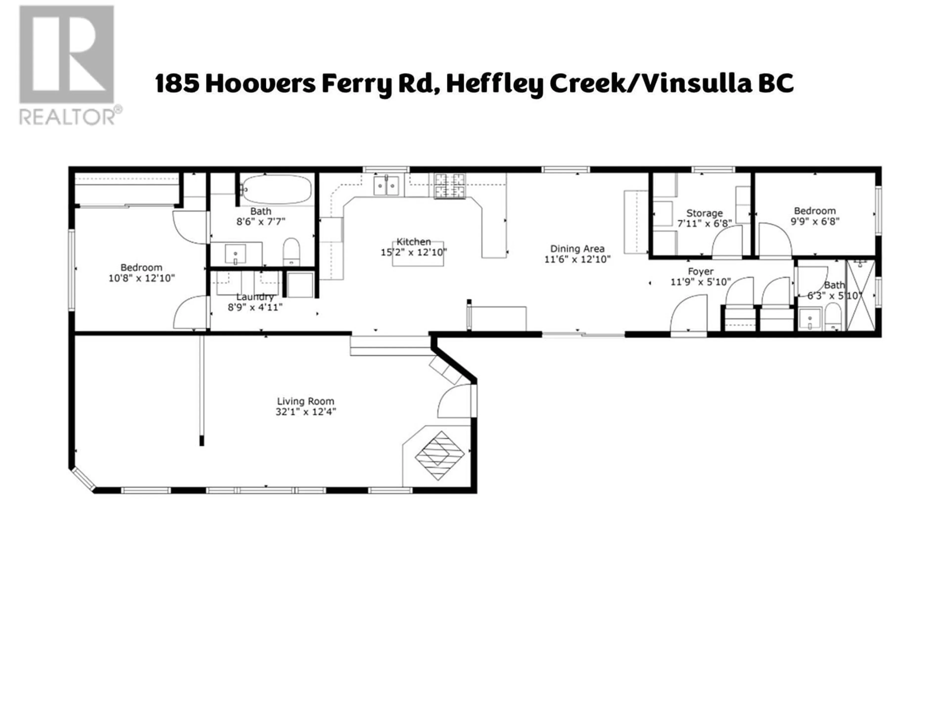 Floor plan for 185 Hoovers Ferry Road, Kamloops British Columbia V0E1Z2