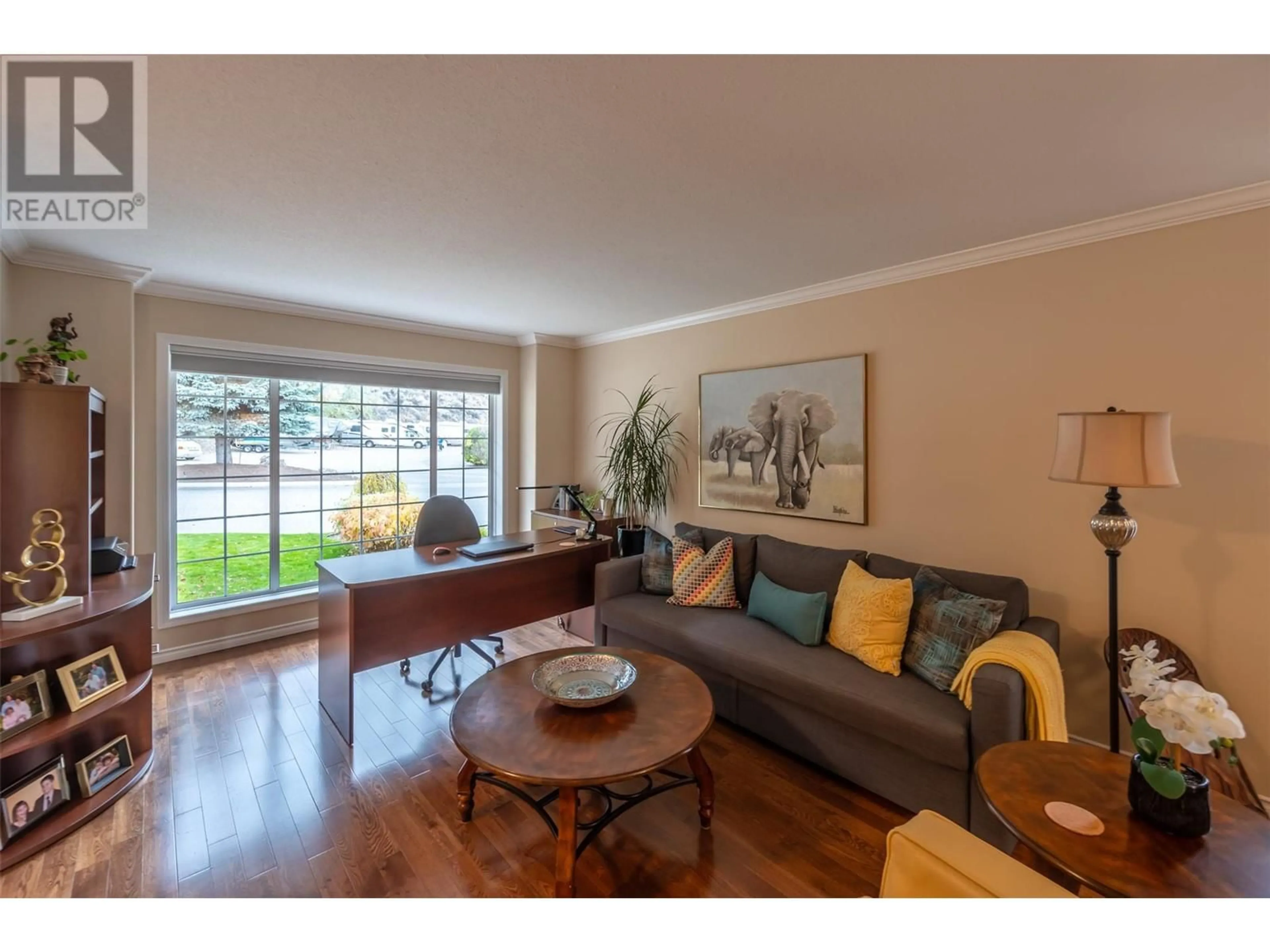 Living room, wood floors for 502 Red Wing Drive, Penticton British Columbia V2A8N7