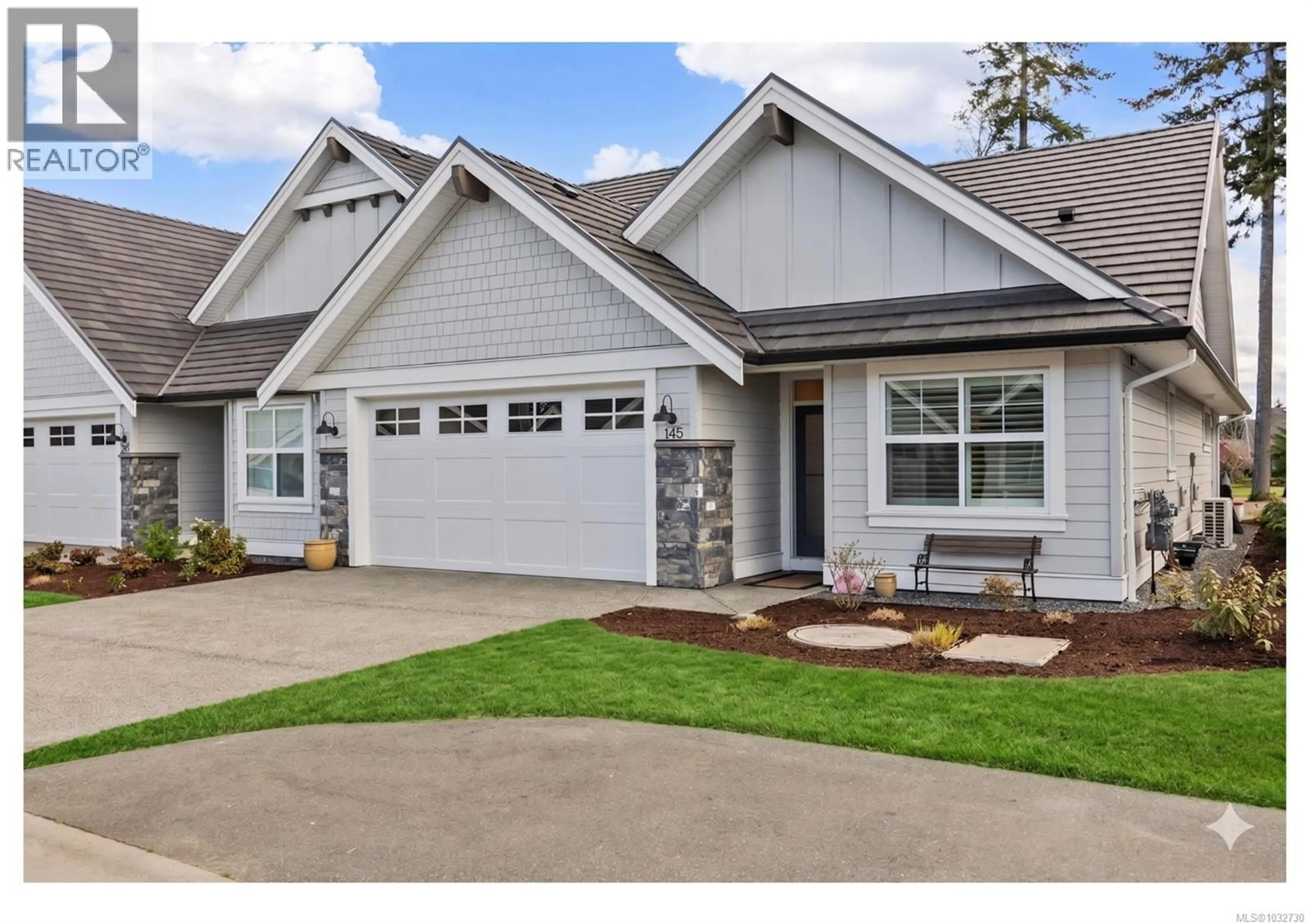 Home with vinyl exterior material, street for 145 - 1444 CROWN ISLE DRIVE, Courtenay British Columbia V9N0B8
