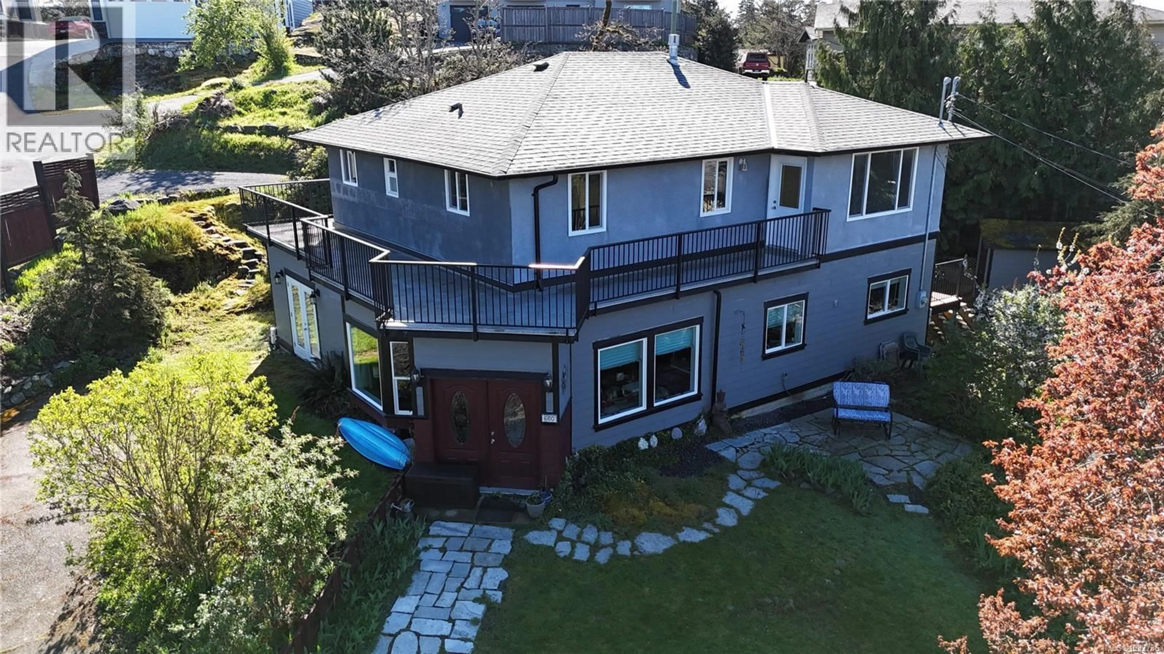 A pic from outside/outdoor area/front of a property/back of a property/a pic from drone, unknown for 660 ROCKINGHAM ROAD, Langford British Columbia V9B3N8