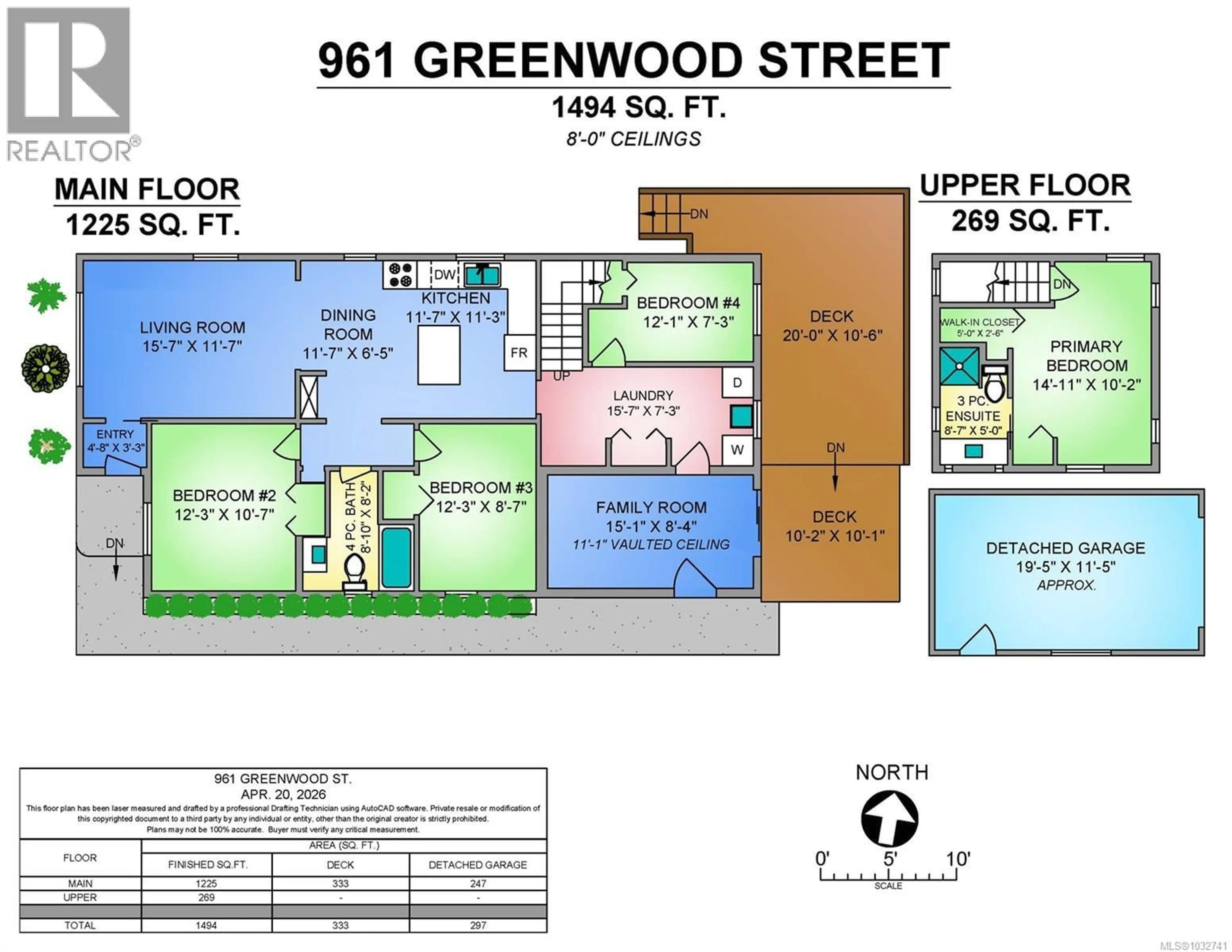 Floor plan for 961 GREENWOOD STREET, Campbell River British Columbia V9W3C2