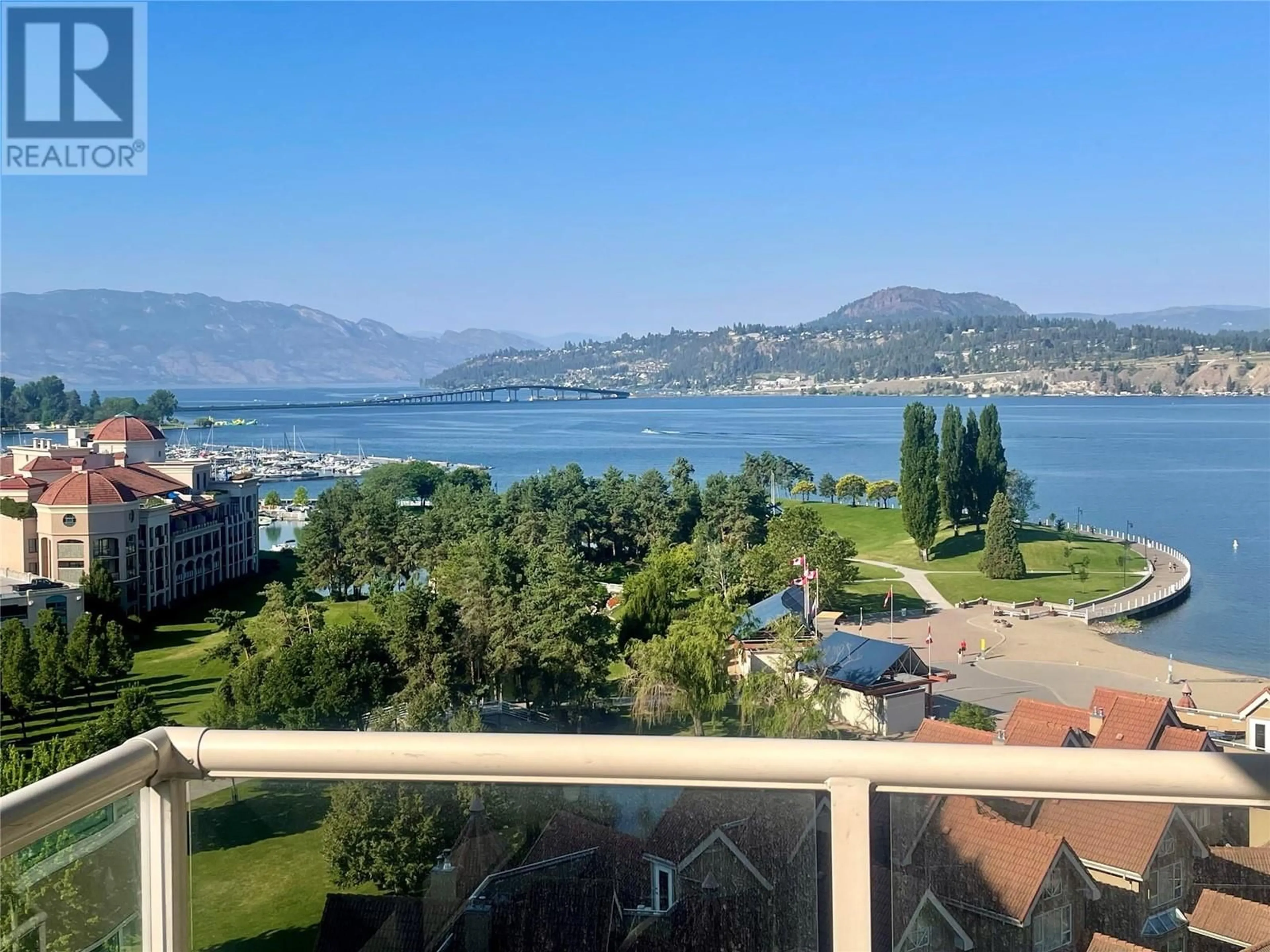 Balcony in the apartment, the view of lake or river for 1152 Sunset Drive Unit# 1201, Kelowna British Columbia V1Y9R7