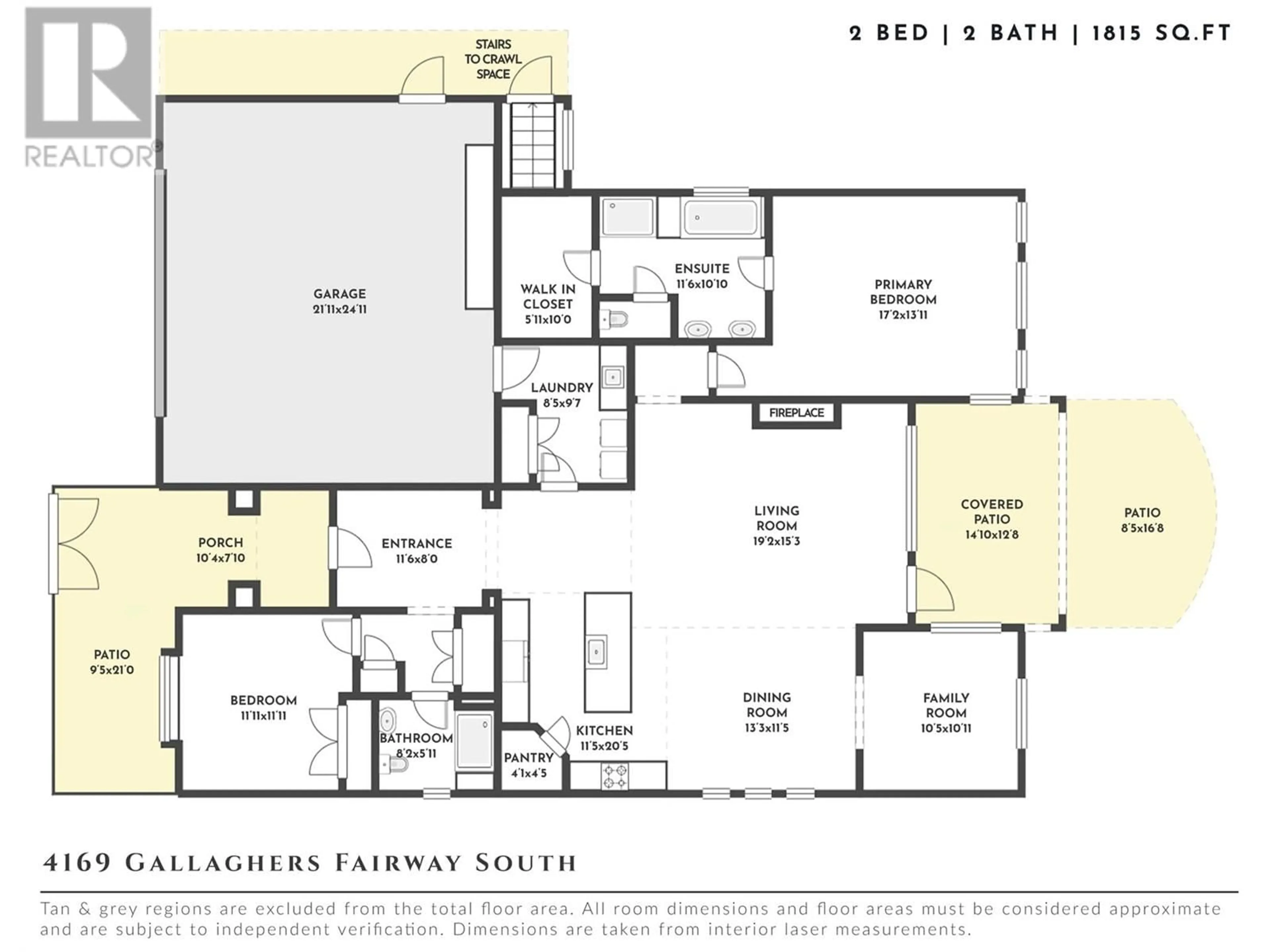 Floor plan for 4169 Gallaghers Fairway S, Kelowna British Columbia V1W5G3