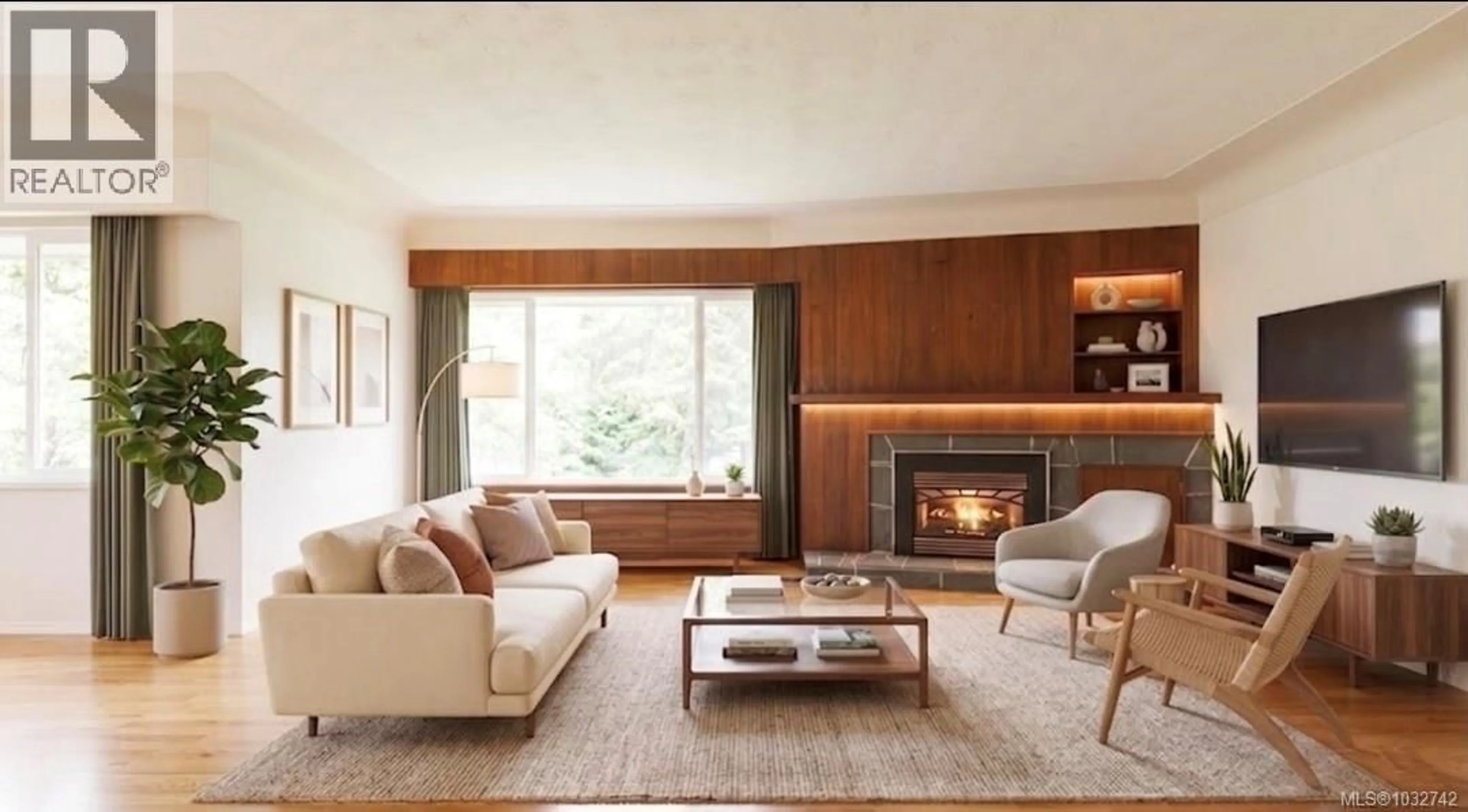 Living room with furniture, wood/laminate floor for 1794 BARRIE ROAD, Saanich British Columbia V8N2W7