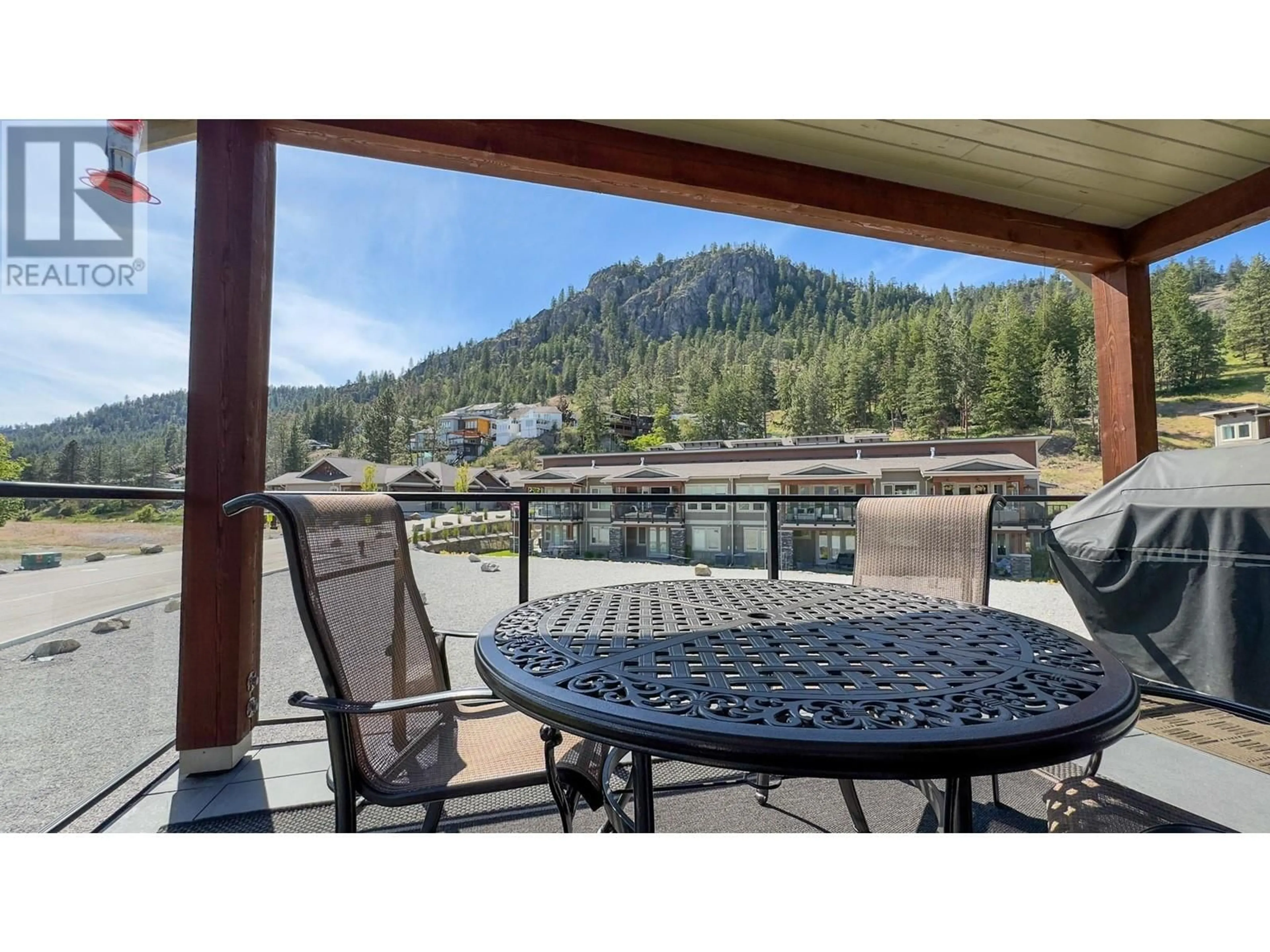 Patio, the fenced backyard for 4000 Redstone Crescent Unit# 203, Peachland British Columbia V0H1X5