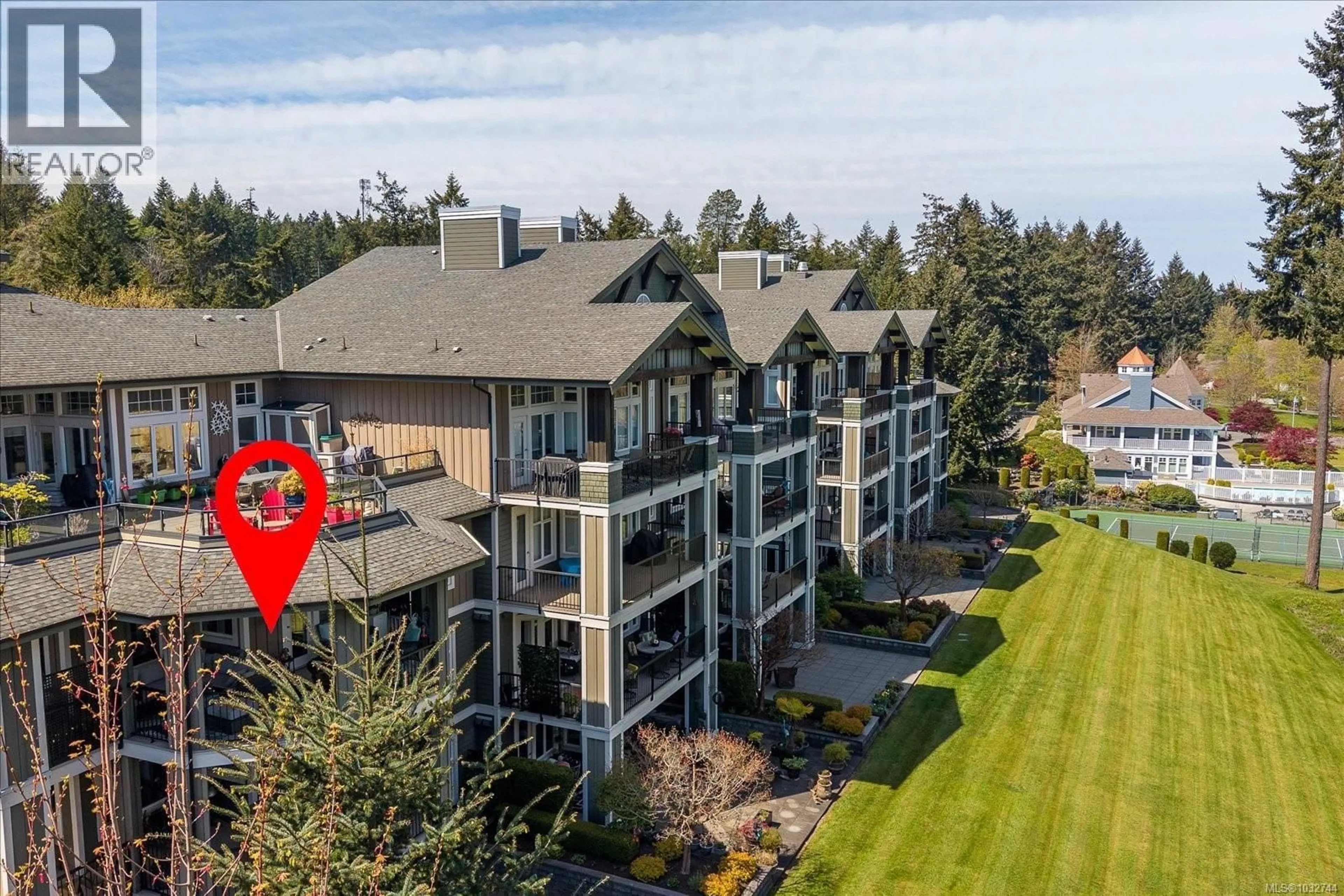 A pic from outside/outdoor area/front of a property/back of a property/a pic from drone, water/lake/river/ocean view for 307 - 1325 CAPE COD DRIVE, Parksville British Columbia V9P2Y8