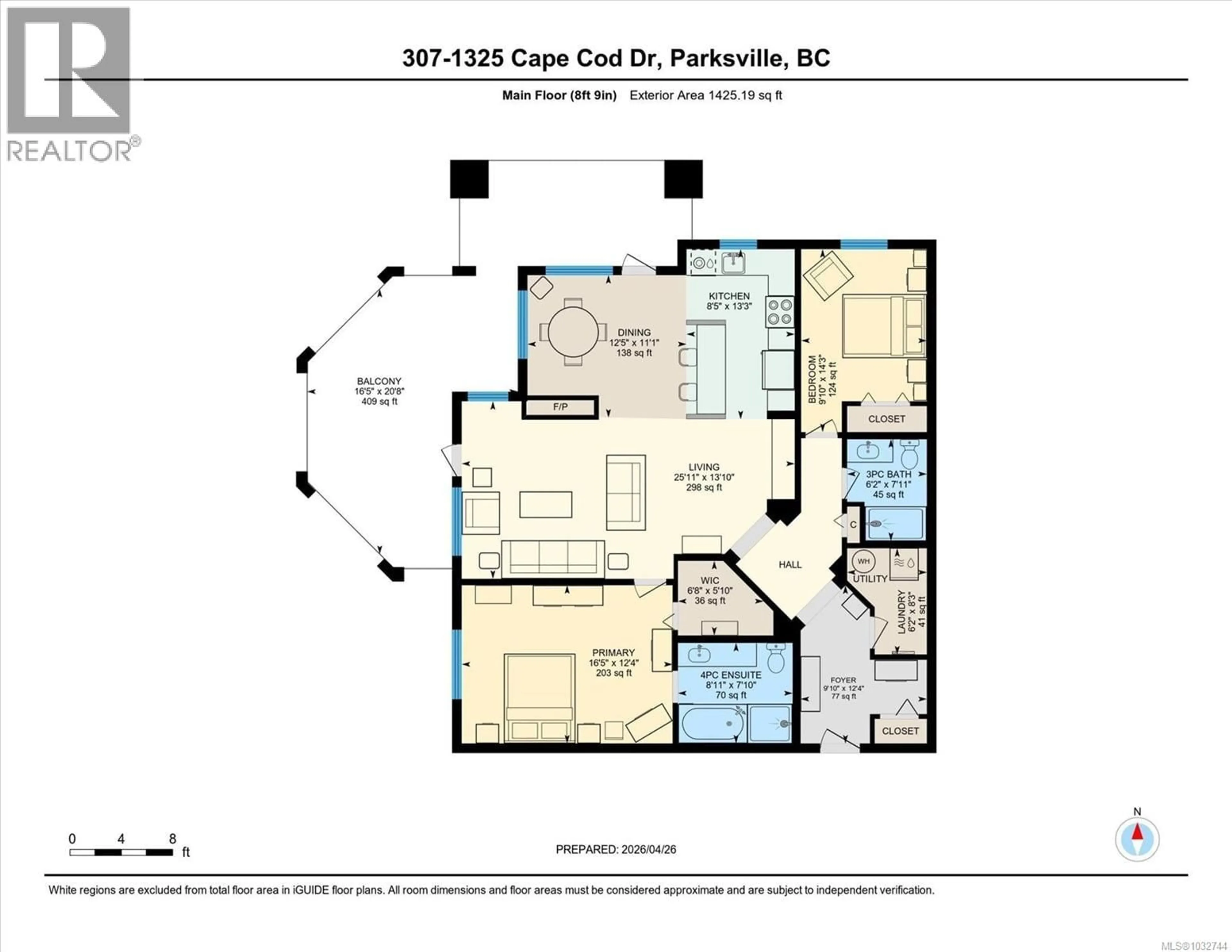 Floor plan for 307 - 1325 CAPE COD DRIVE, Parksville British Columbia V9P2Y8