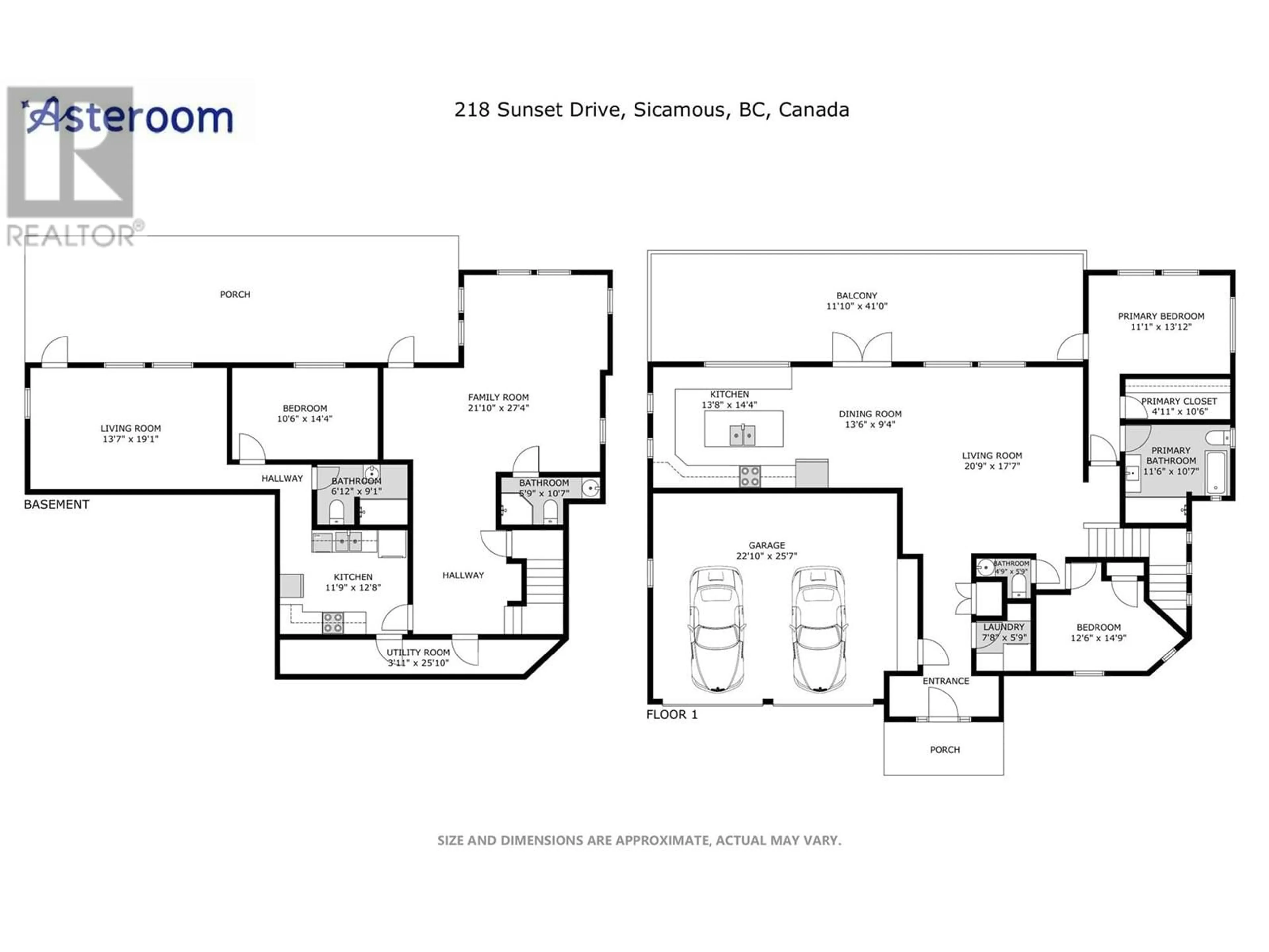 Floor plan for 218 Sunset Drive, Sicamous British Columbia V0E2V1