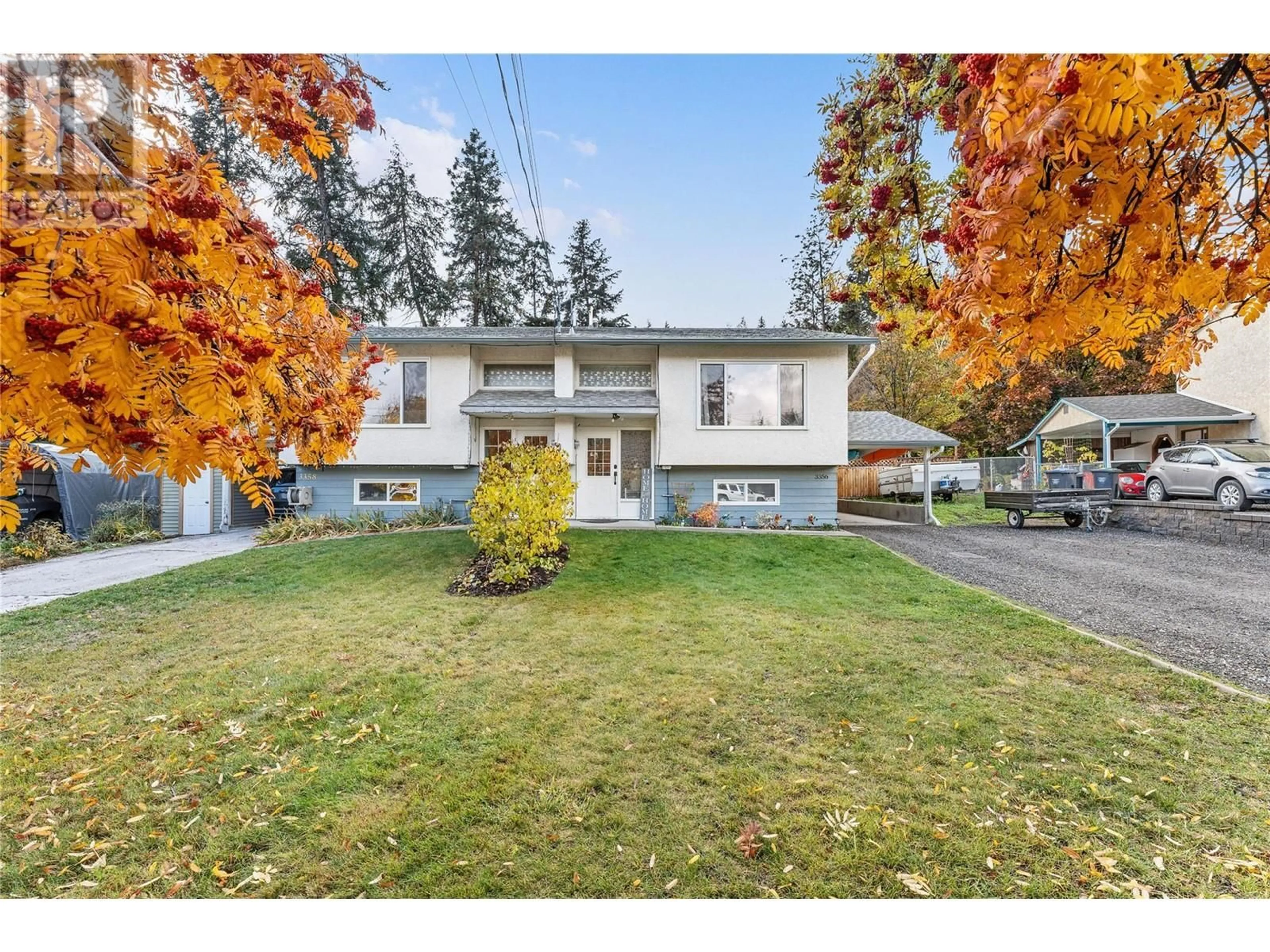 Frontside or backside of a home, the street view for 3356 McMillan Road, West Kelowna British Columbia V4T1H1