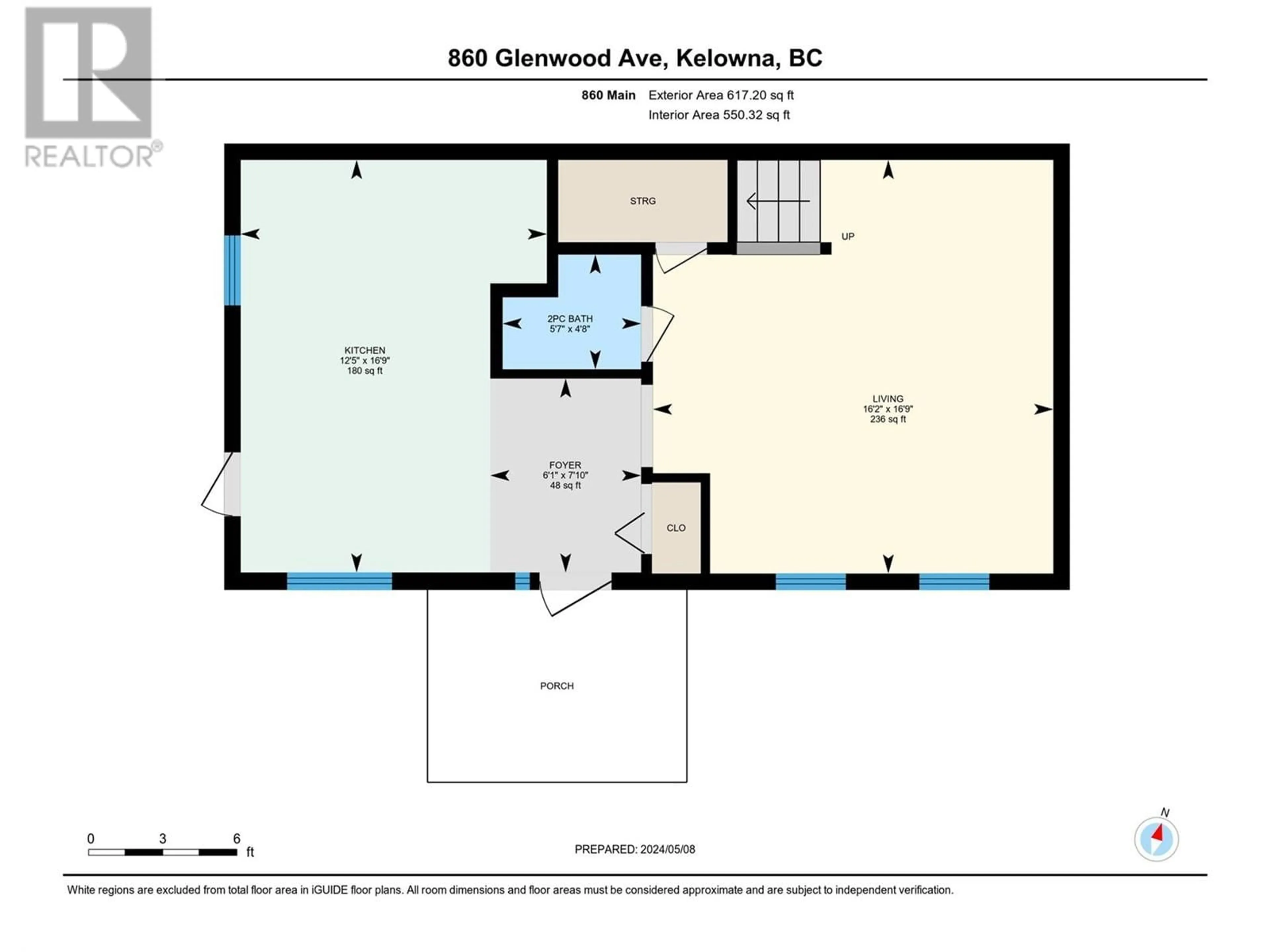 Floor plan for 860 Glenwood Avenue, Kelowna British Columbia V1Y5M5