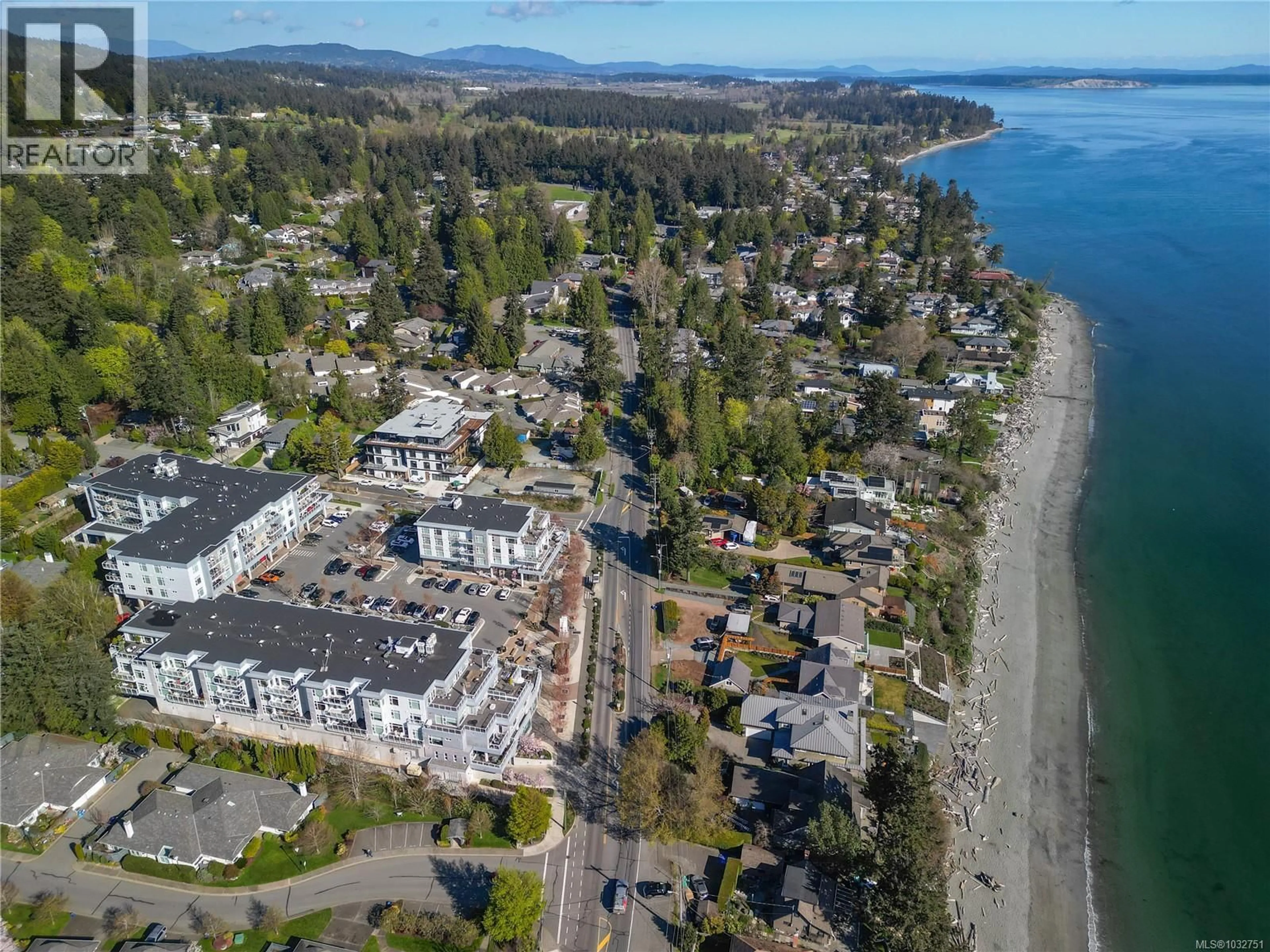 A pic from outside/outdoor area/front of a property/back of a property/a pic from drone, water/lake/river/ocean view for 214 - 5120 CORDOVA BAY ROAD, Saanich British Columbia V8Y2K5